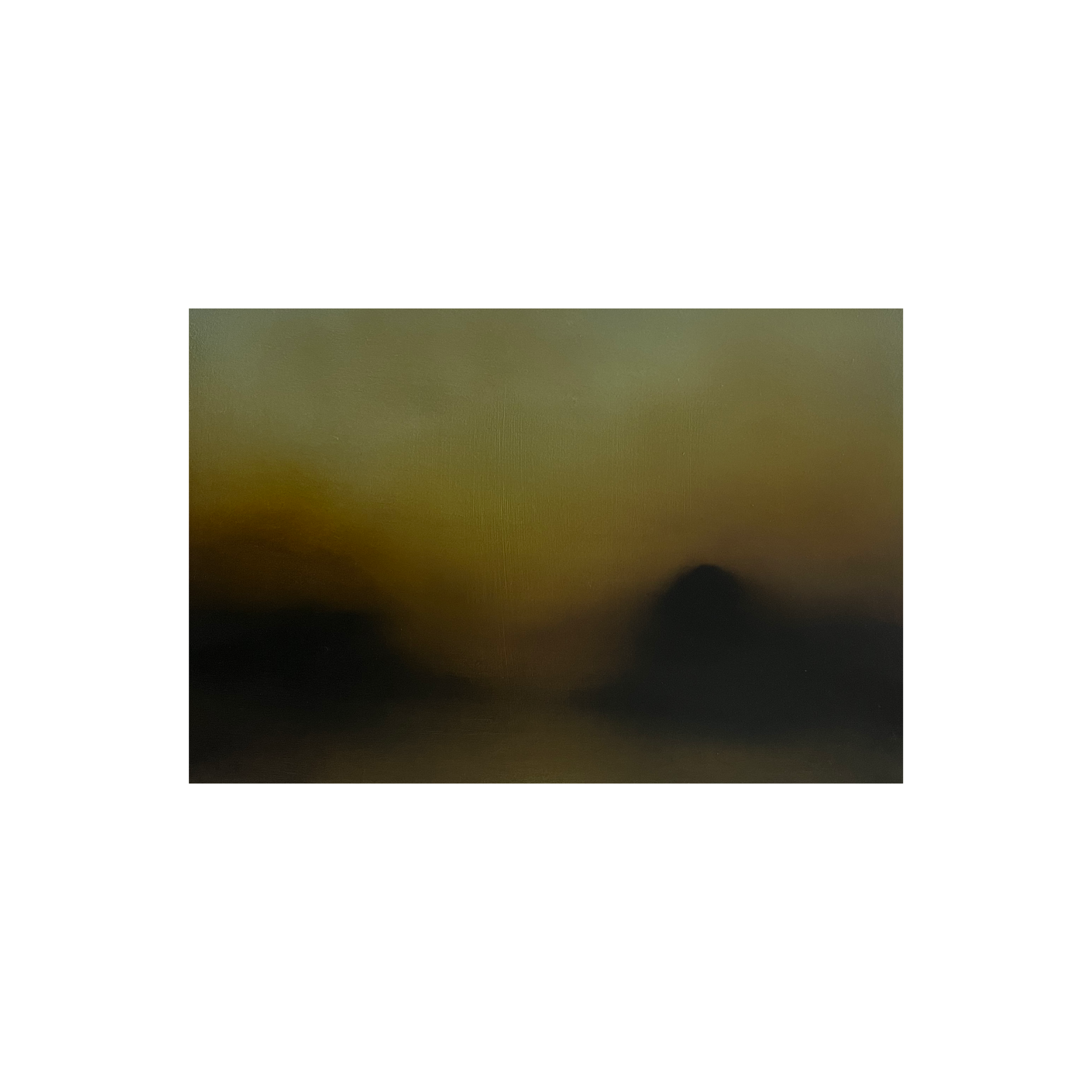 Peinture minimaliste contemporaine aux dégradés lumineux et atmosphère diffuse