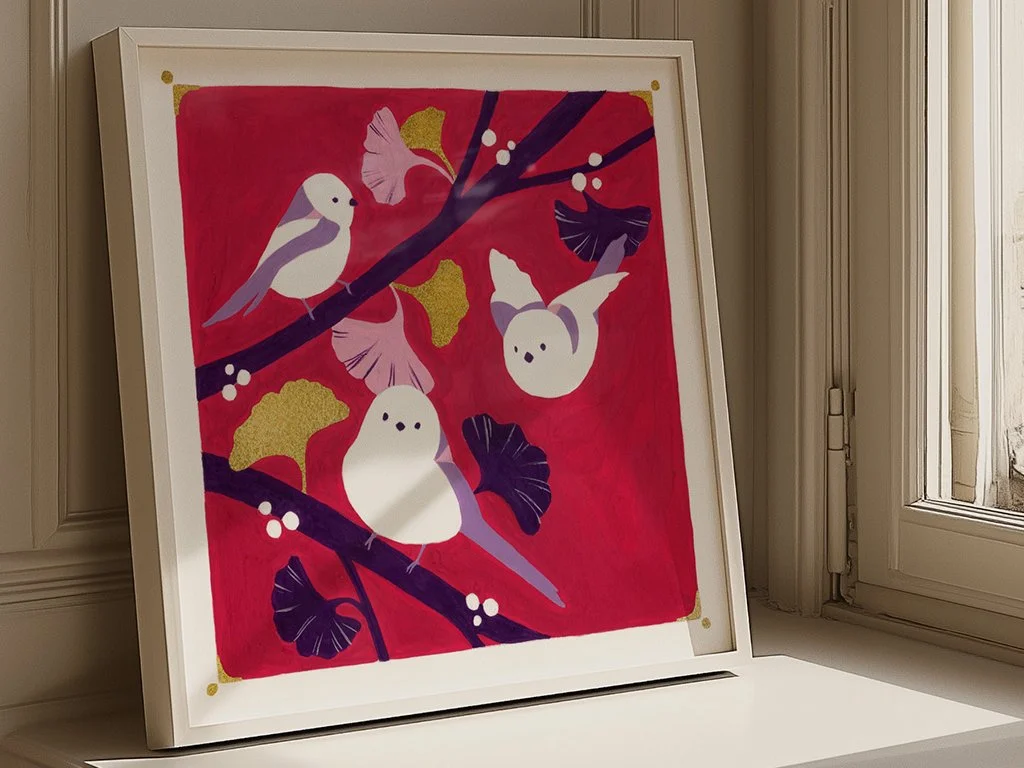Art &amp; Brunch - Japanese birds project