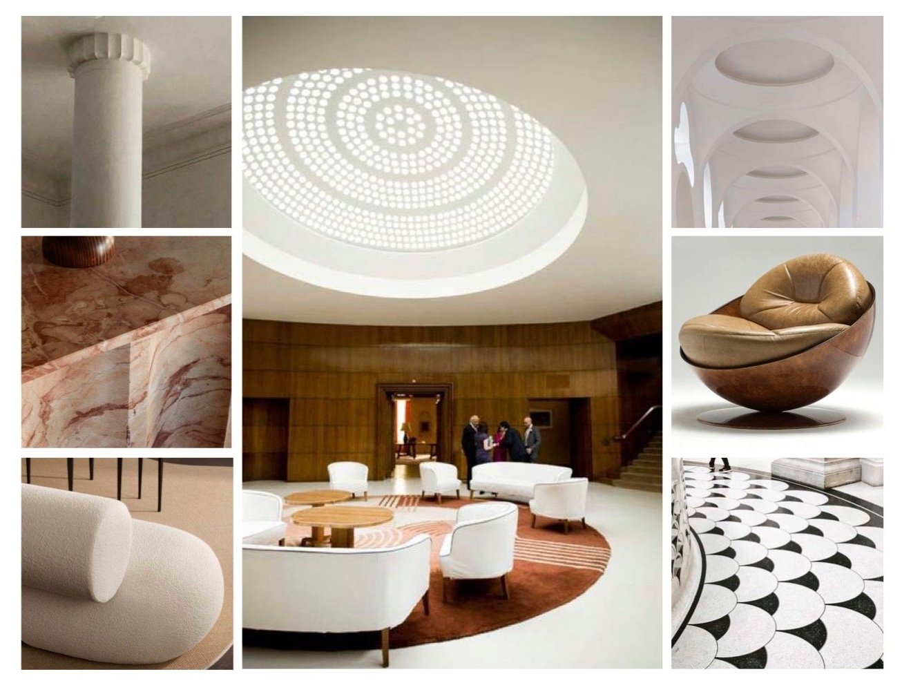 Setting the scene with the first glimpse. We’ve created an impactful and impressive space providing a sense of arrival infused with quiet luxury. For the lobby, we drew inspiration from London’s rich Art Deco history and furniture styles, harmonizin