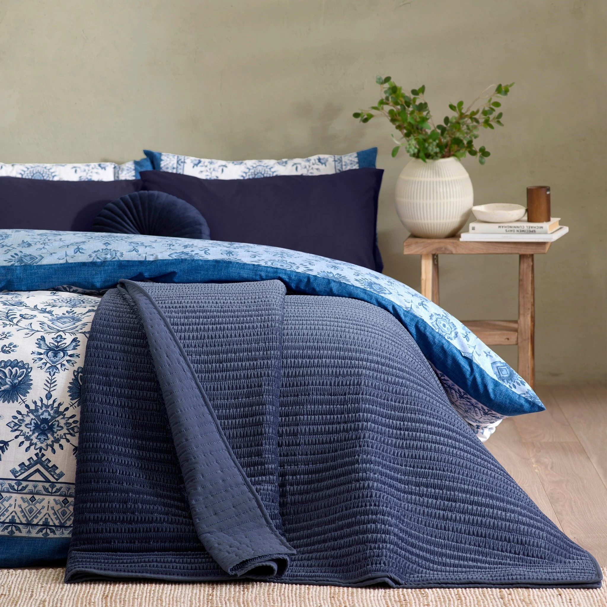 Bring a layer of cosy charm to your bedroom 💙
This soft-touch quilted bedspread features a beautifully textured pinsonic finish, pairing timeless style with everyday comfort for that effortlessly inviting feel.

#LayeredLiving #CosyHome #BedroomInsp