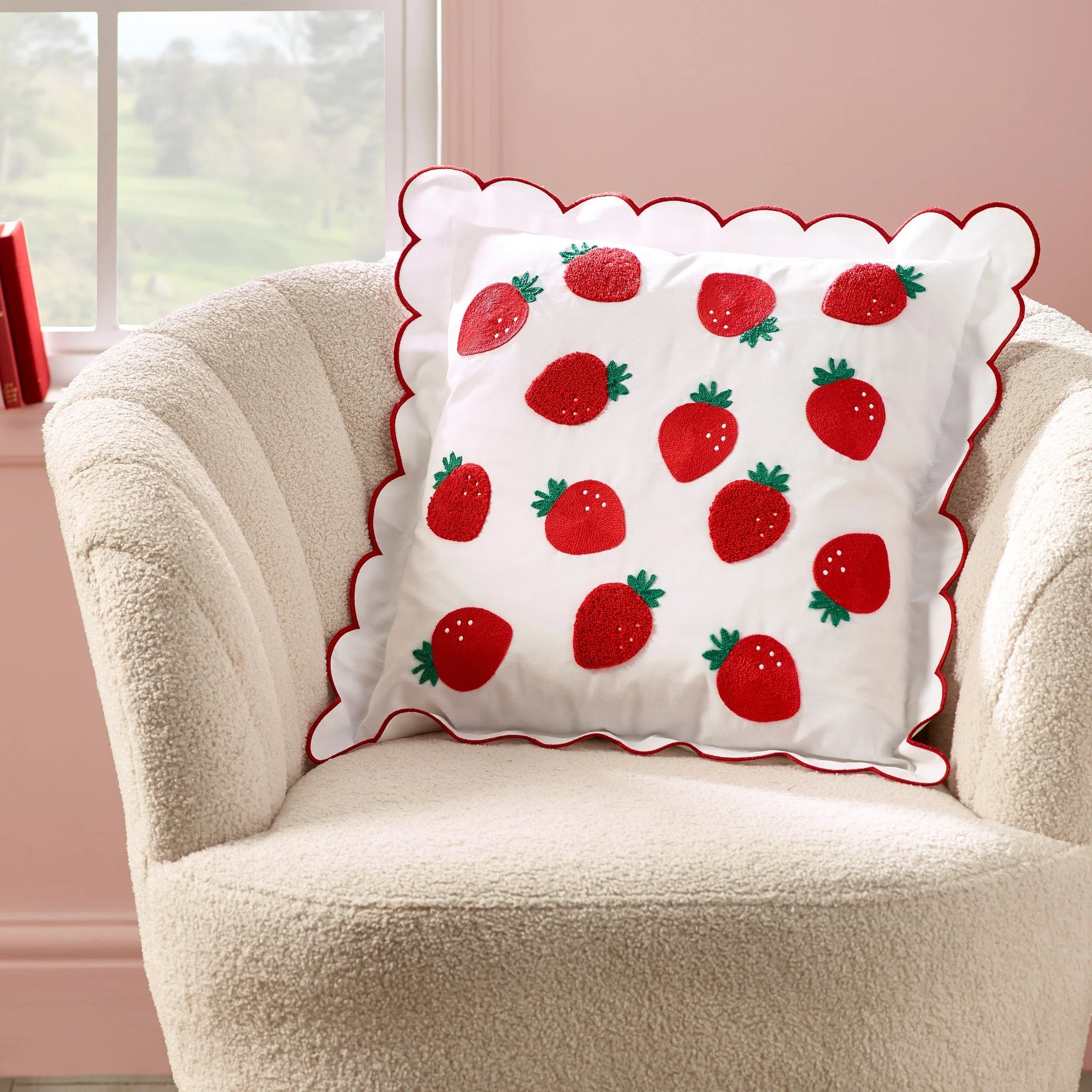 Add a pop of fruity fun to your space with this charming strawberry cushion, finished with a playful scalloped trim for the sweetest touch. 🍓✨

#CatherineLansfield #CatherineLansfieldHome #HomeAccessories #CushionStyle #SummerDecor #PlayfulInteriors