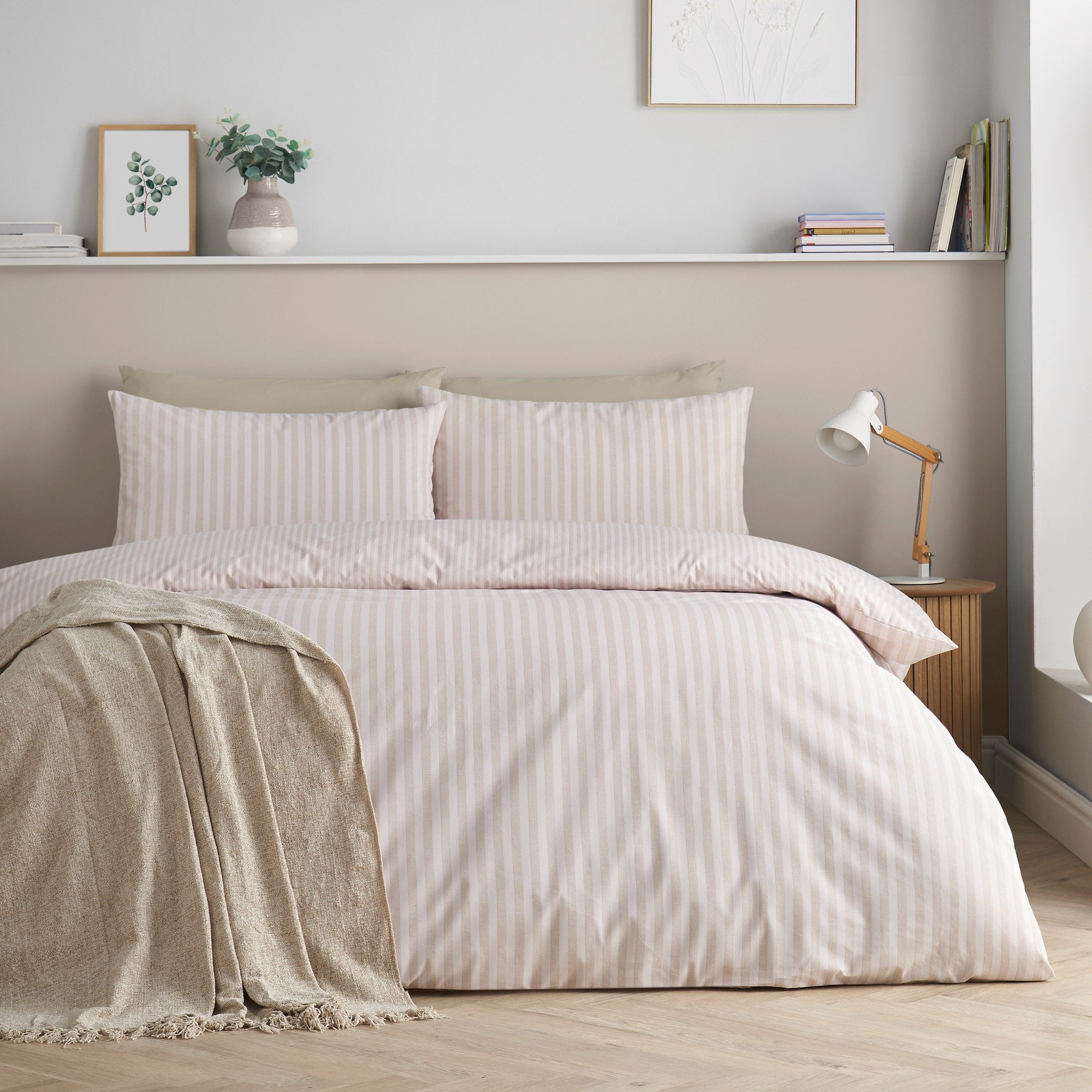 Refresh your bedroom with relaxed sophistication. This reversible striped duvet set pairs timeless texture with soft, calming tones for effortless everyday style.

#CatherineLansfield #CatherineLansfieldHome #BedroomRefresh #ReversibleBedding #Relaxe