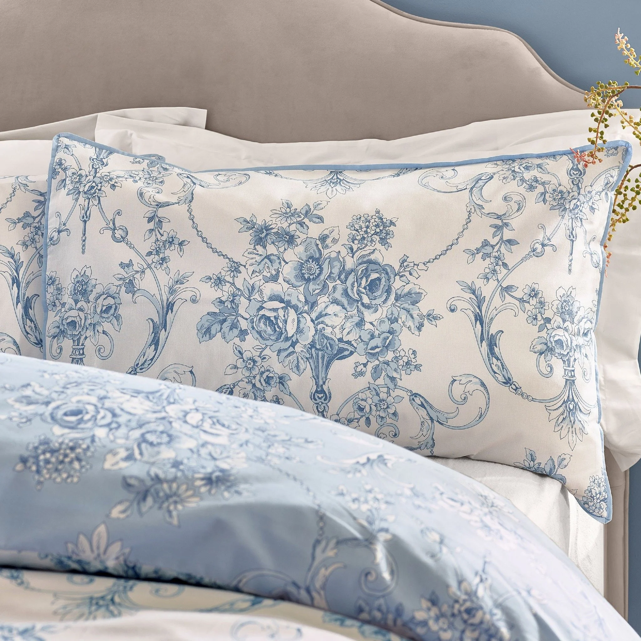 Add timeless elegance to your bedroom with this ornate damask design, complete with a reversible look and refined piped detailing for an effortlessly luxurious finish.

#CatherineLansfield #CatherineLansfieldHome #DamaskDesign #BedroomElegance #Rever