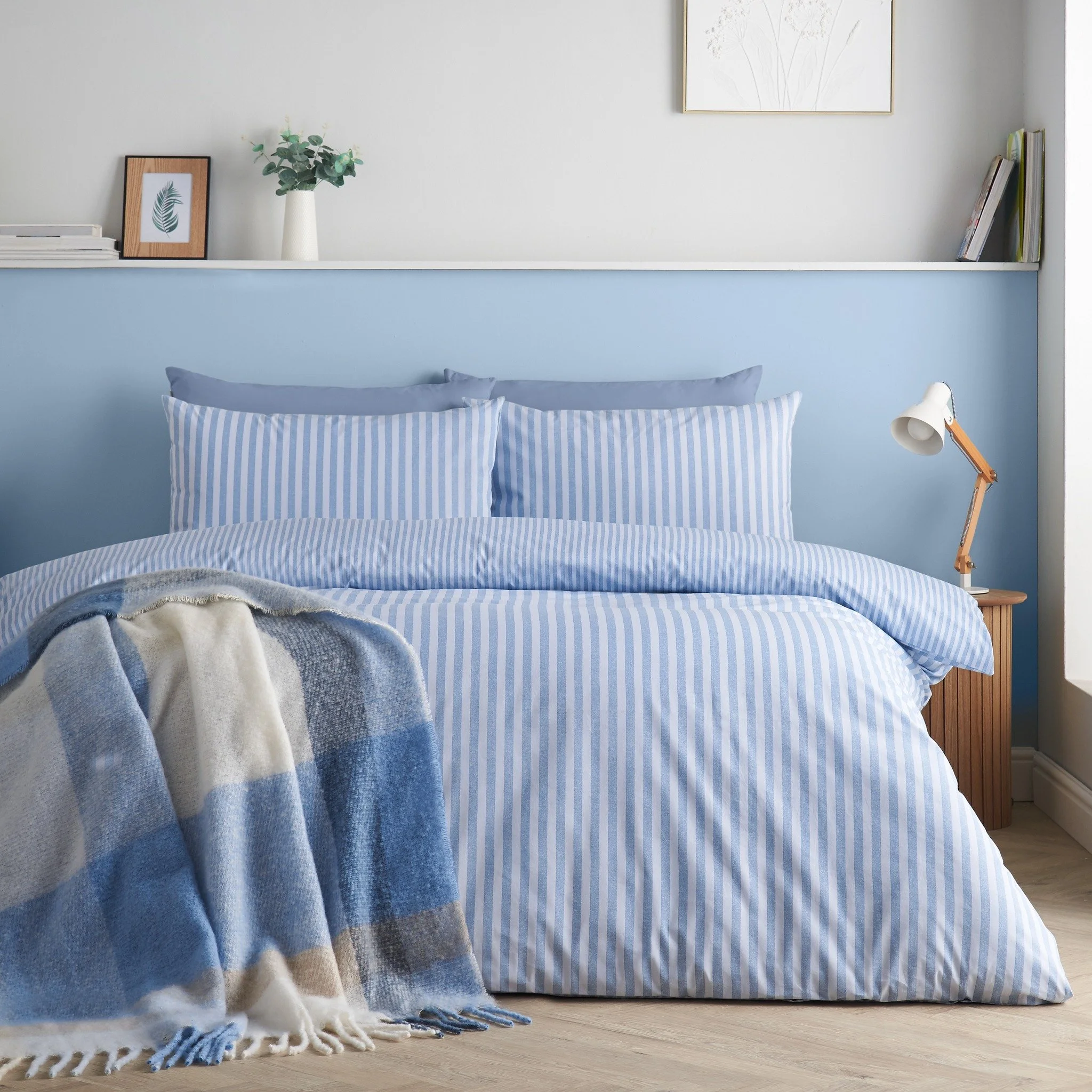Timeless stripes, soft calming tones and a reversible design make this duvet set an effortless way to bring relaxed sophistication to your bedroom.

#CatherineLansfield #CatherineLansfieldHome #StripedBedding #BedroomRefresh #ReversibleDesign #Relaxe
