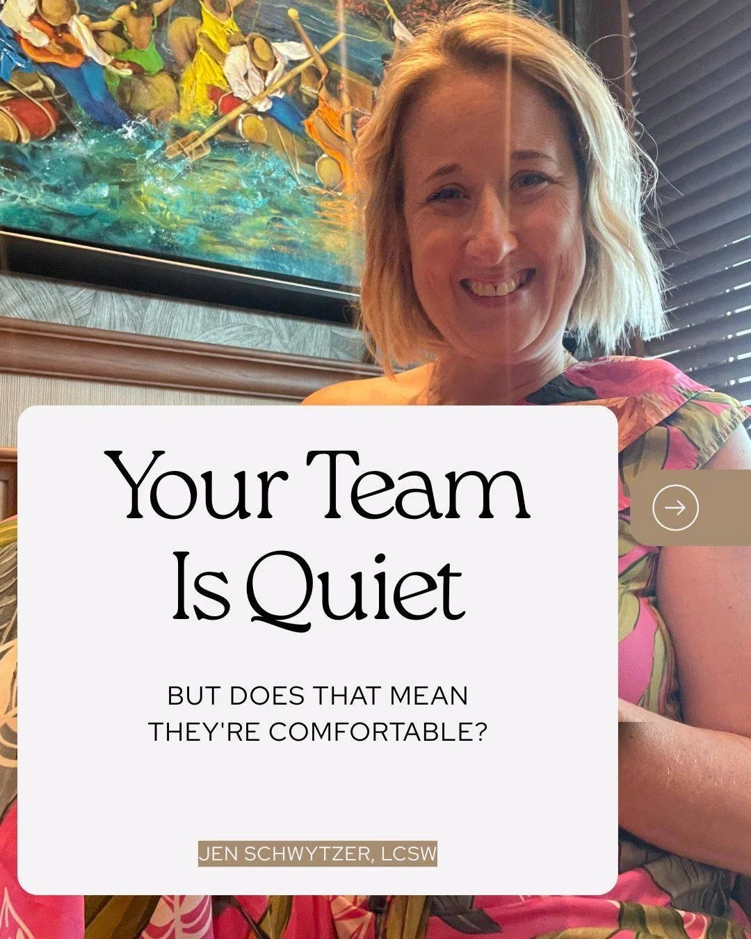 One of the easiest mistakes leaders make is assuming that silence means agreement.

It doesn't always.

-Sometimes people are quiet because they don't want to create conflict. 
-Sometimes they've learned that speaking up doesn't change anything. 
-An