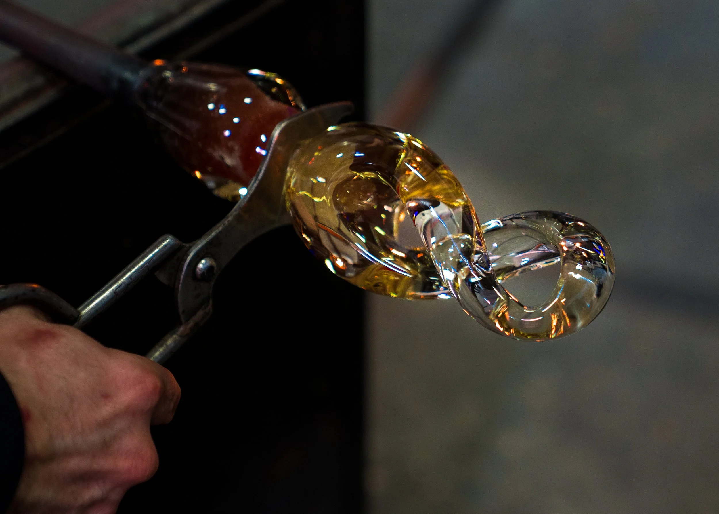 A Sculptural Infinity Symbol in Glass
