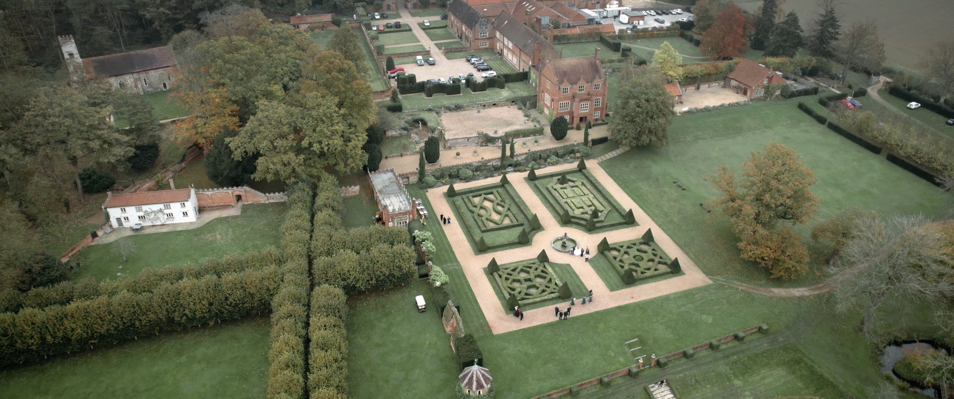 Ariel shot of Oxnead Hall, Norfolk