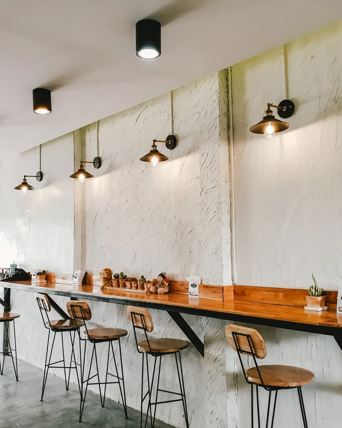 Stylish visual of a coffee shop interior representing aesthetic branding without strategy or message clarity
