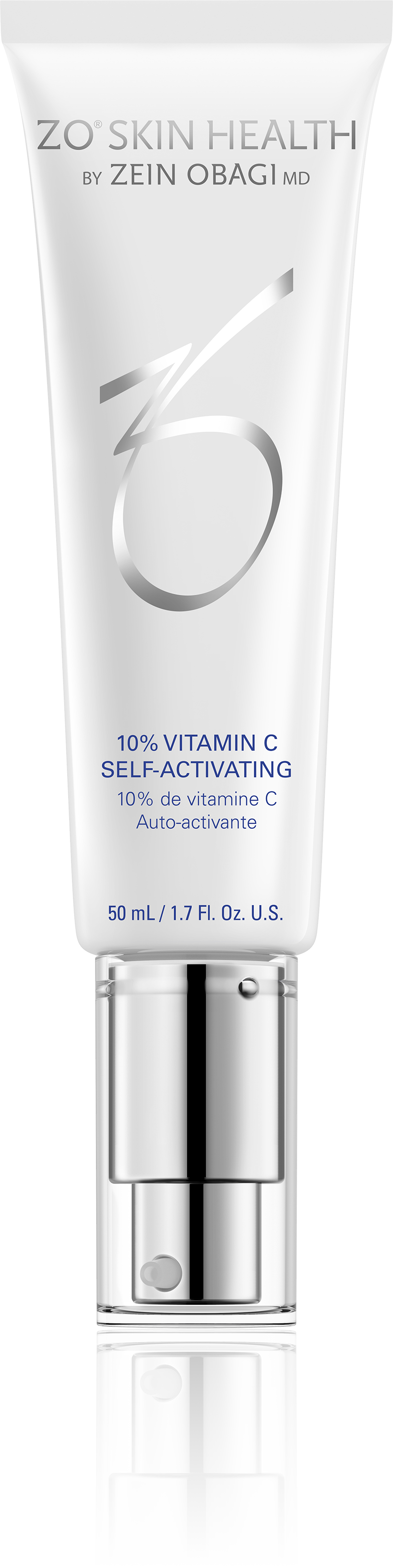 Tube of ZO Skin Health 10% Vitamin C Self-Activating serum, 50 mL.