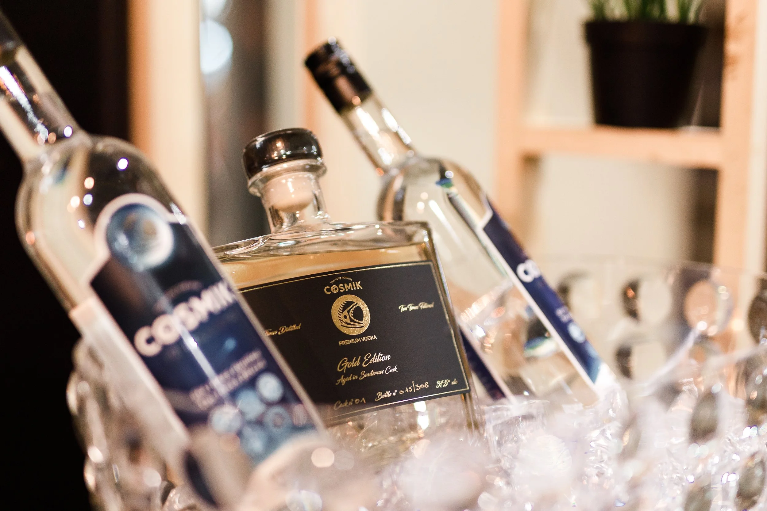 Cosmik vodka Pure et Gold Edition Sauternes