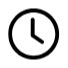 Simple black and white clock icon