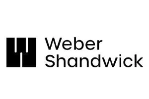 Weber Shandwick logo with black icon and text