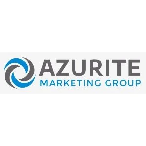 Azurite Marketing Group logo with a stylized swirl graphic and company name.