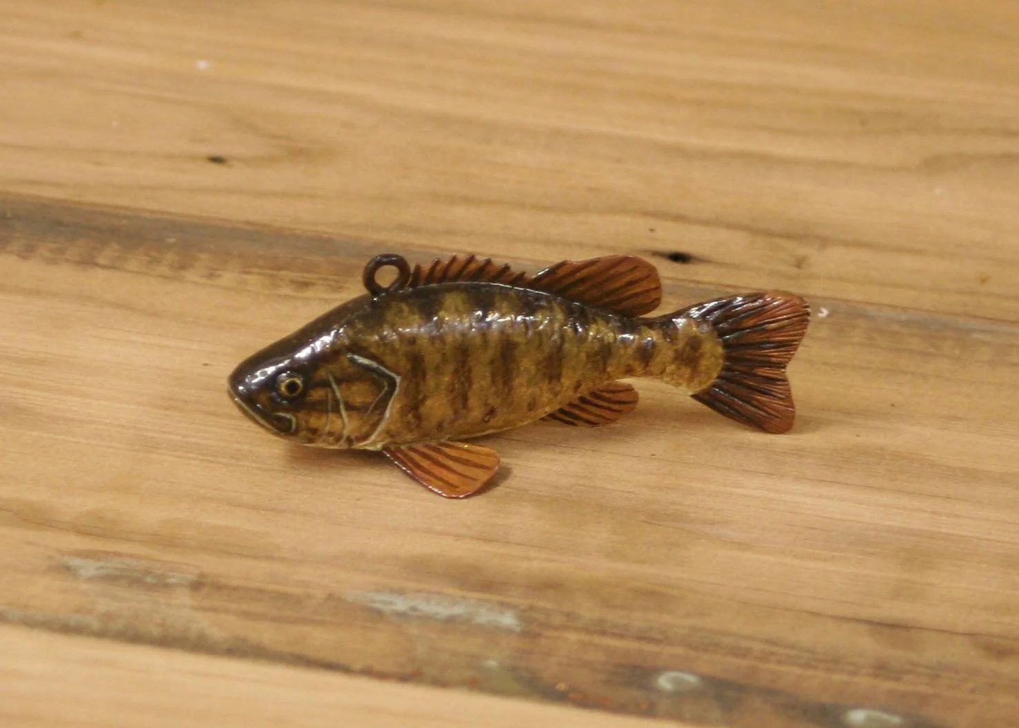 3" Hand Painted Smallmouth Bass by Jacob Sazama