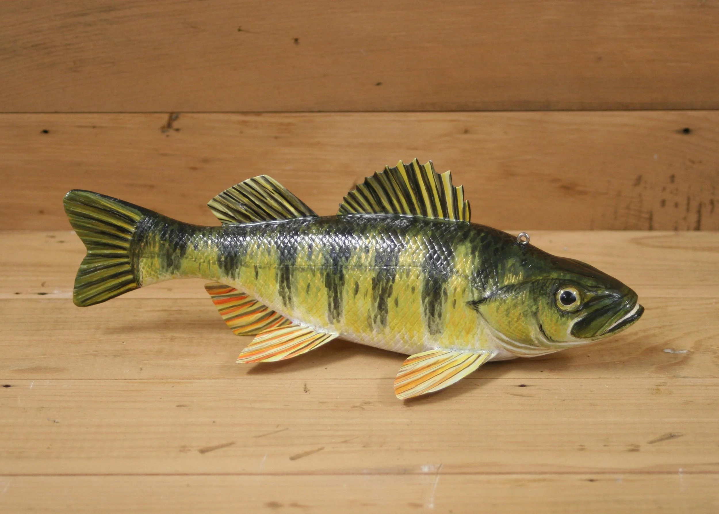 10" Hand Painted Perch by Dean Steffen