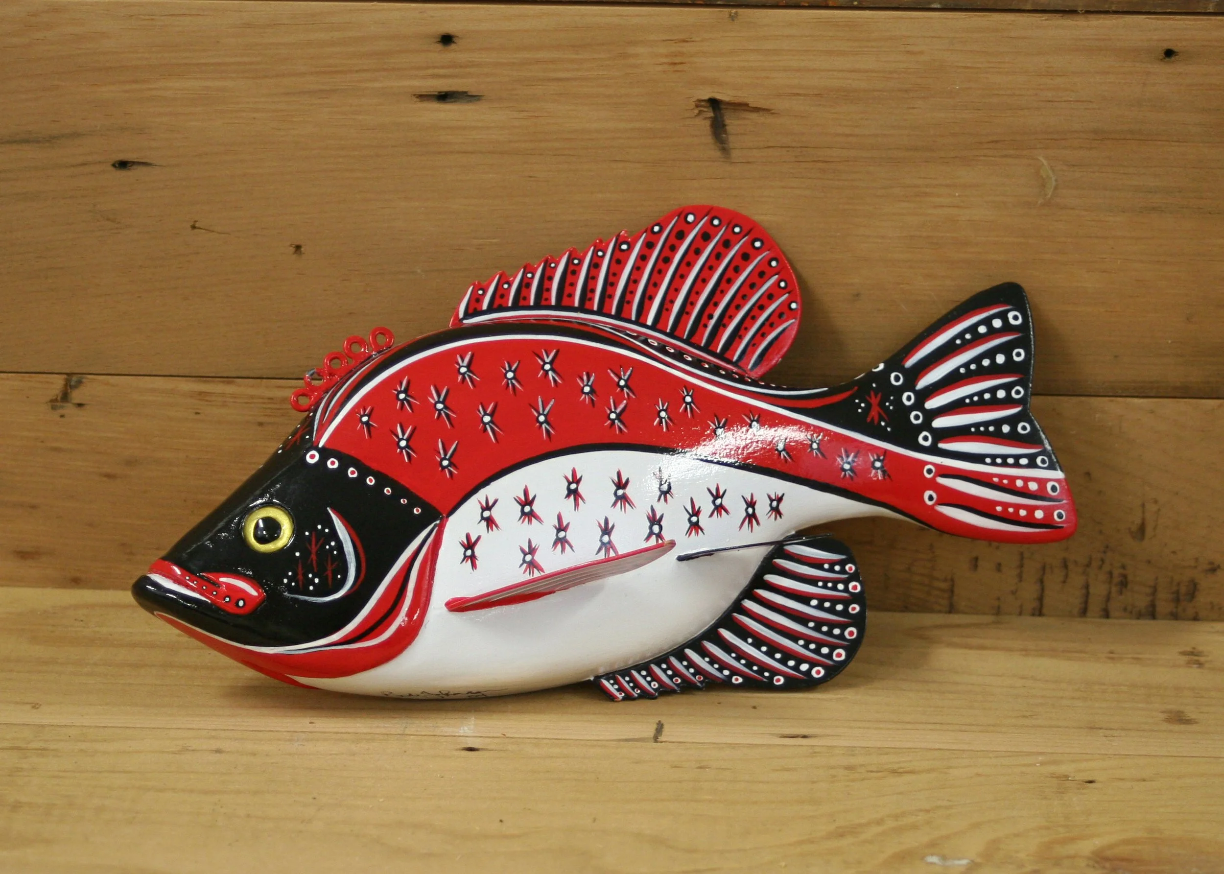 9" Folk Art Crappie by Bob Johnson
