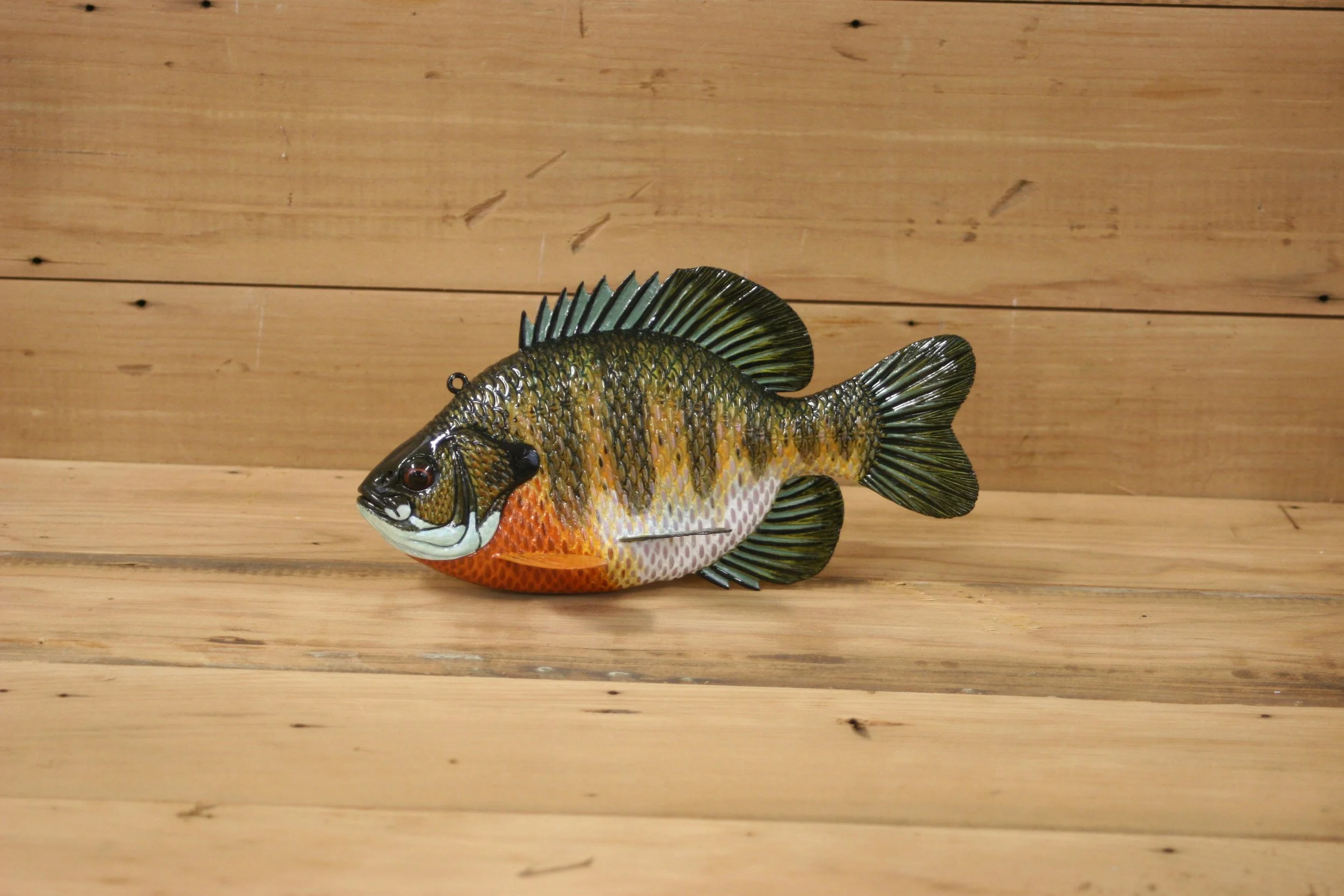 1st Place: 8" Hand Painted Bluegill by Tony Sazama