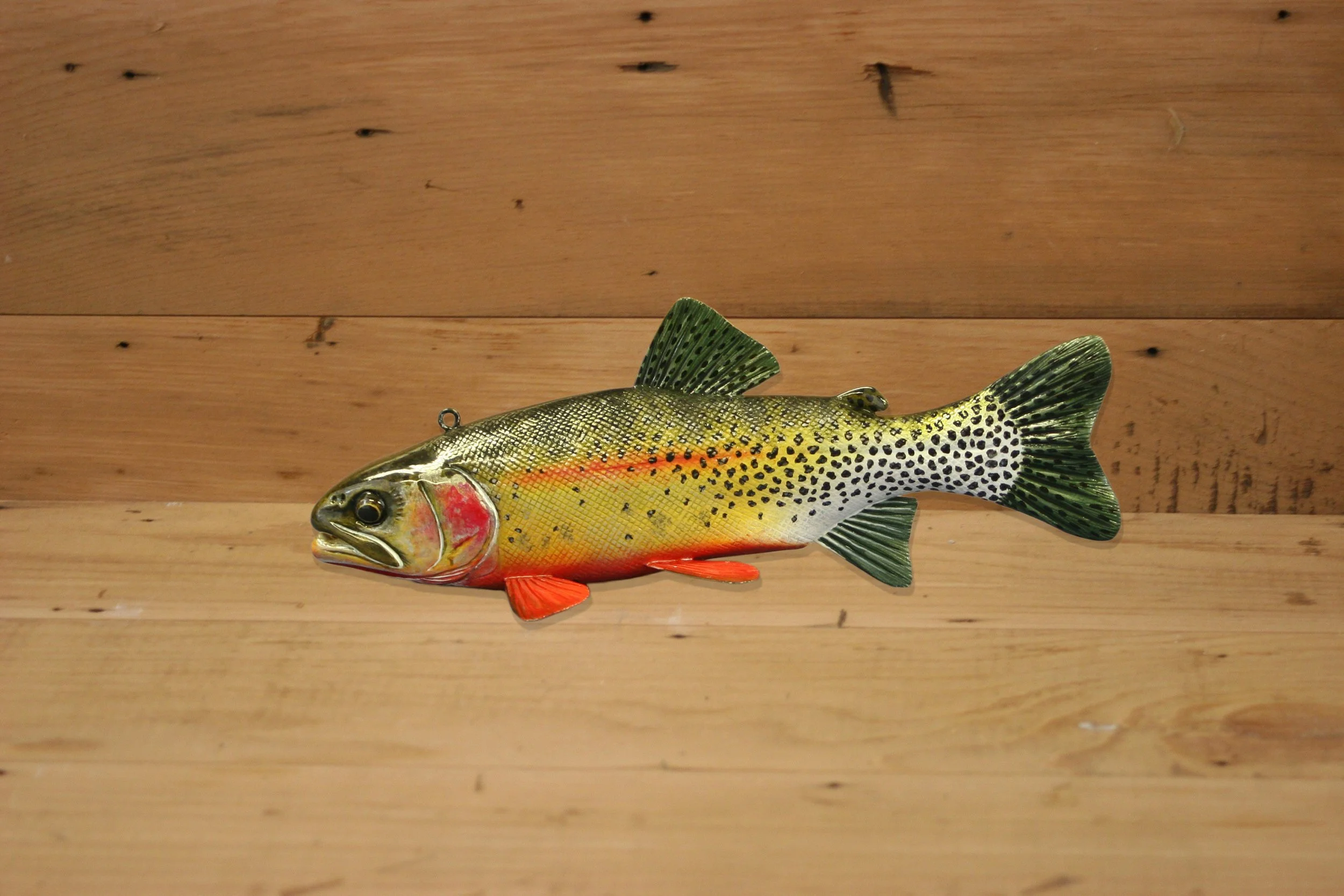 9" Hand Painted Cutthroat Trout by Jacob Sazama
