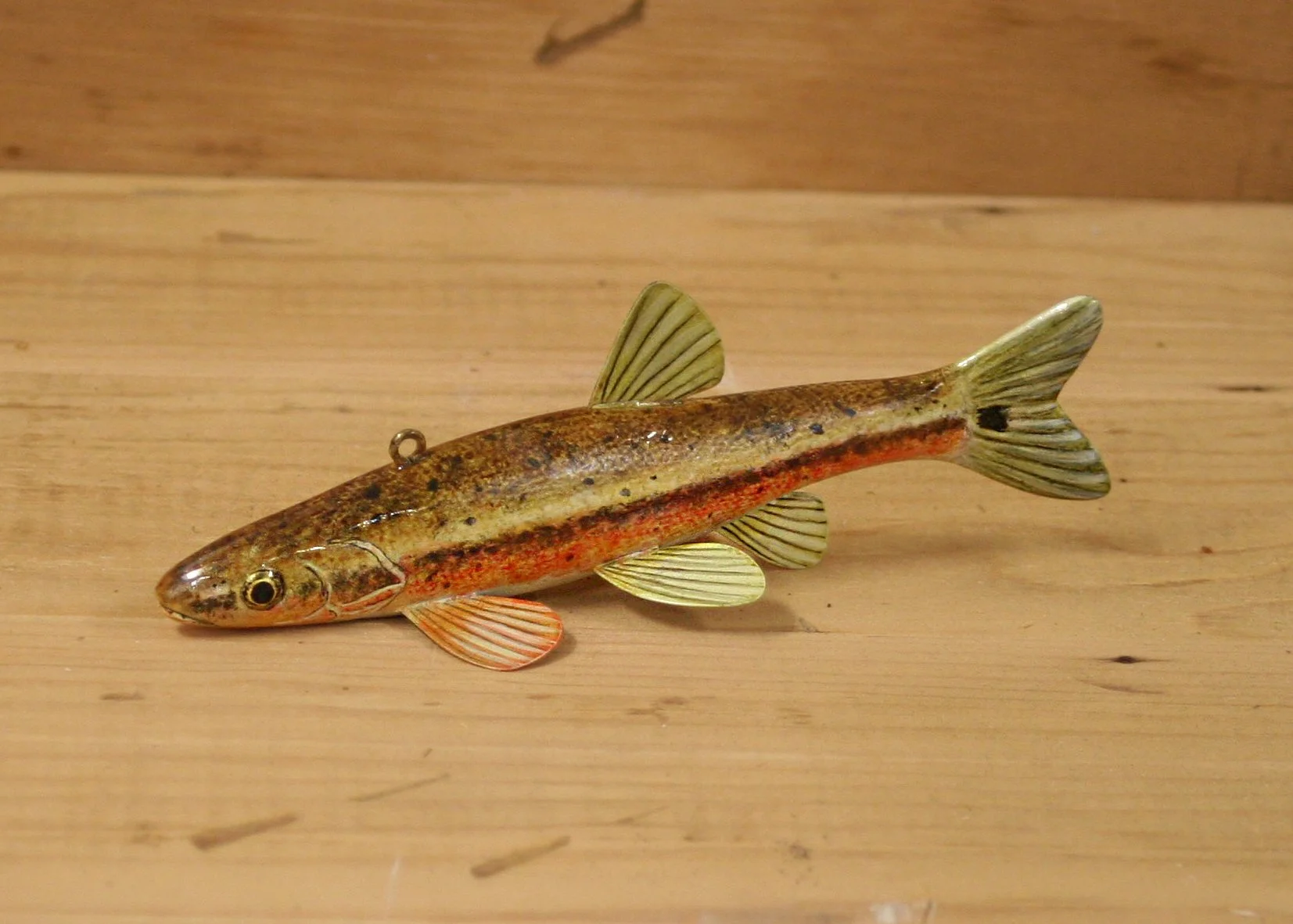 6" Hand Painted Rainbow Chub Minnow by John Pususta