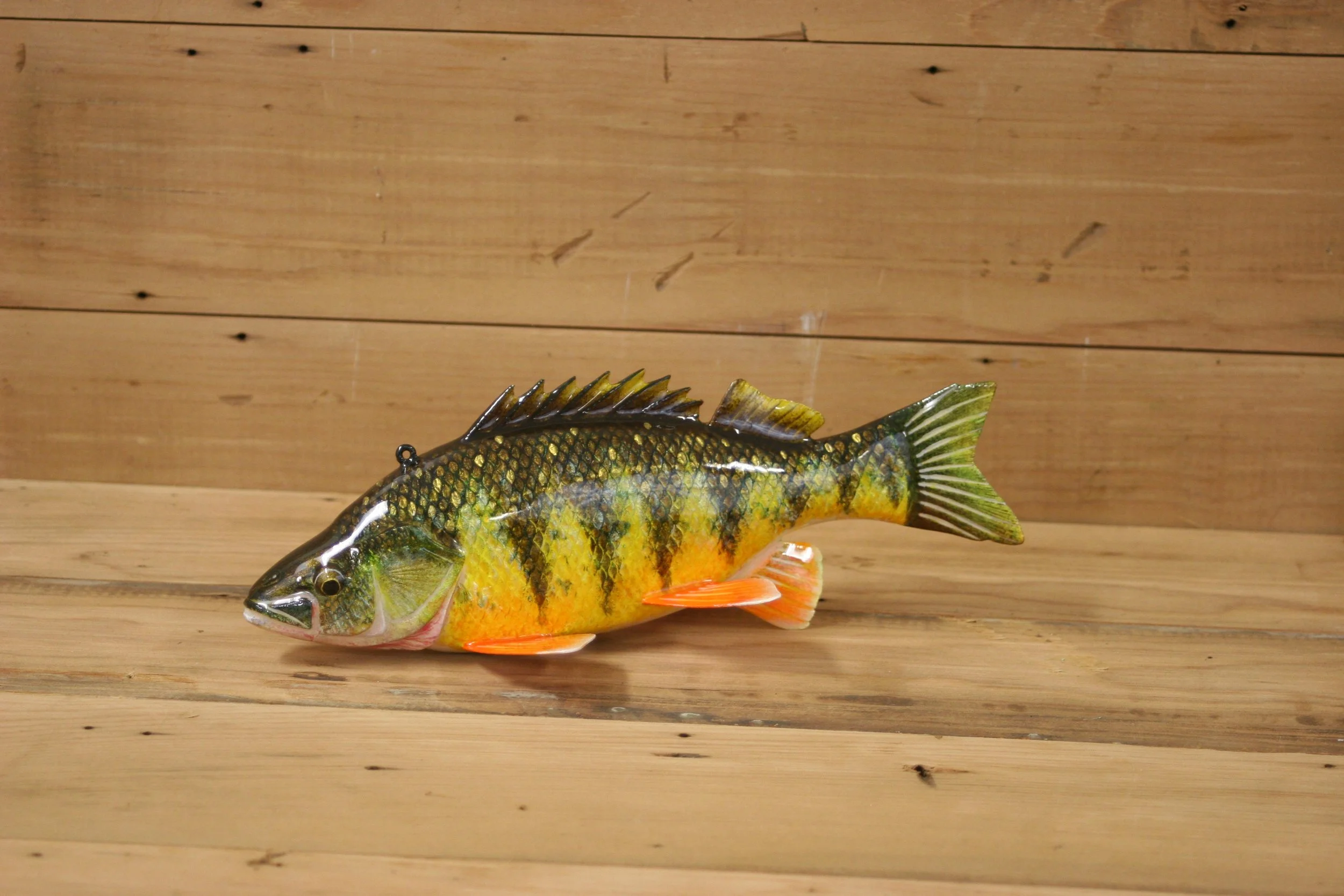 5th Place: 10" Hand Painted Yellow Perch by Eric Wallace