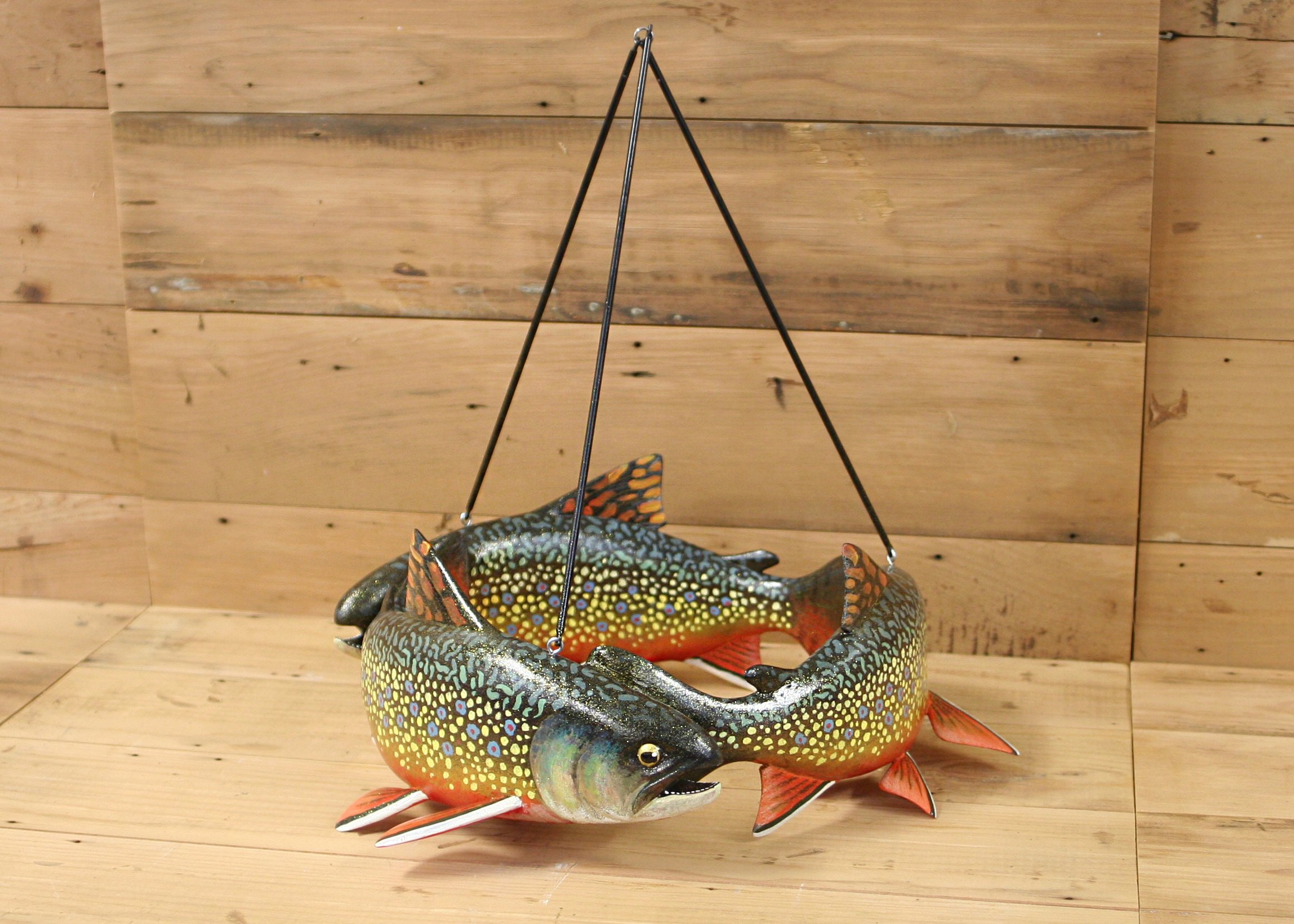 12" Folk Art Trout by Harry Phillips