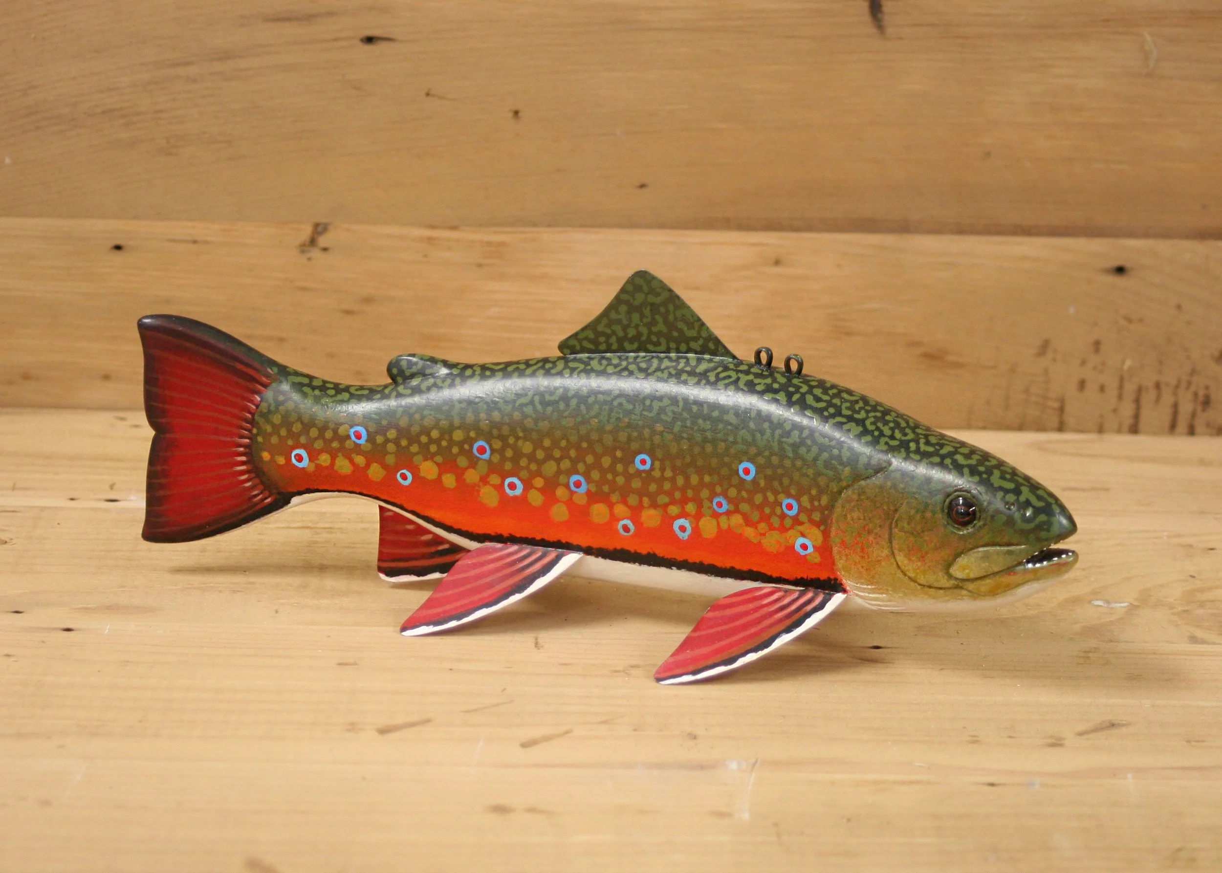 10" Hand Painted Brook Trout by Marv Johnston