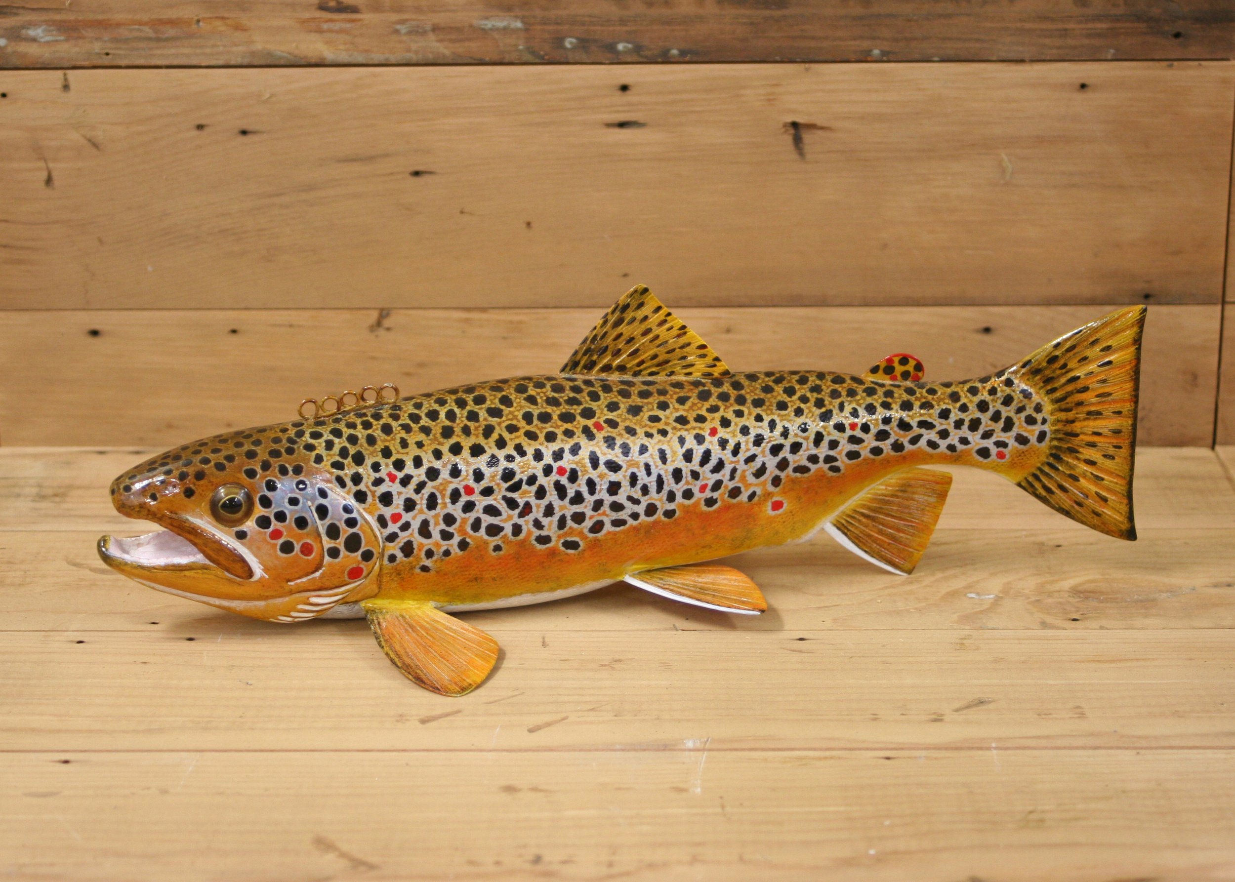 15" Hand Painted Brown Trout by John Pususta