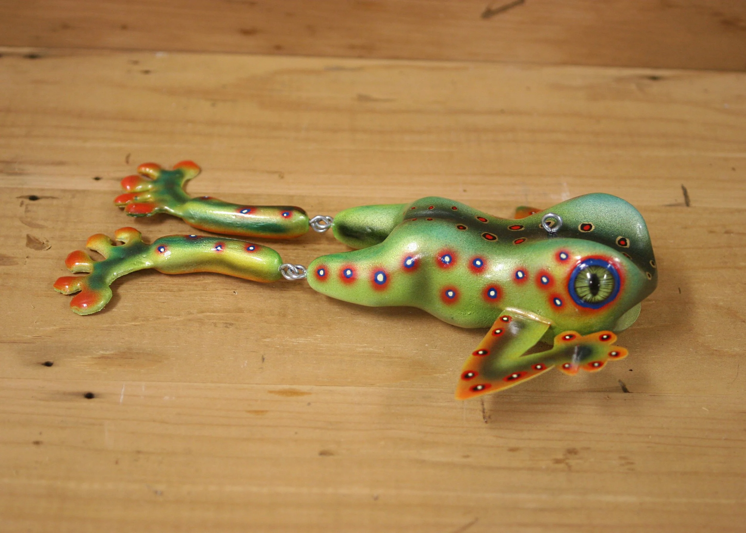 8" Folk Art Frog Decoy by Christopher Beighley