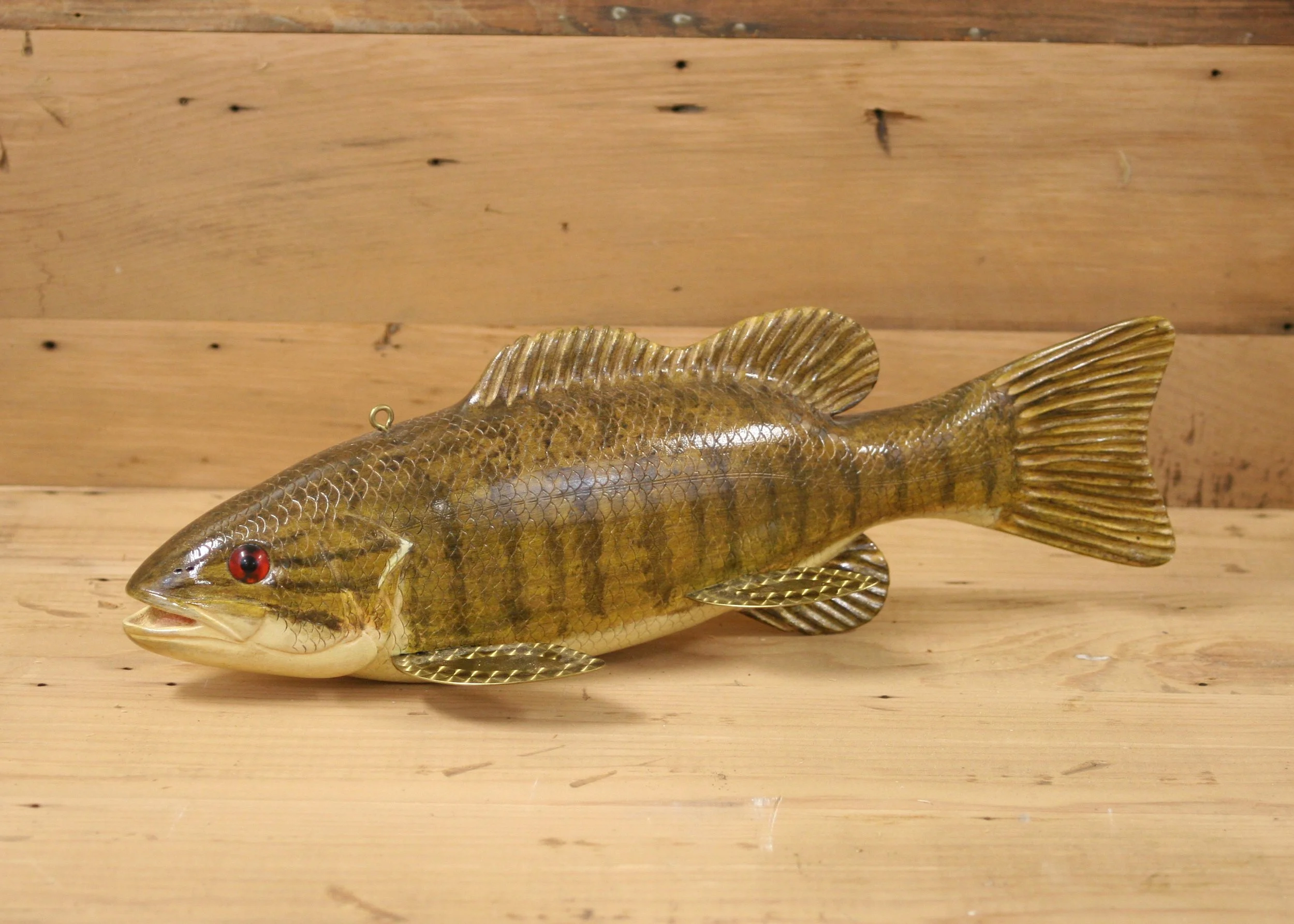 13" Hand Painted Small Mouth Bass by Jay McEvers