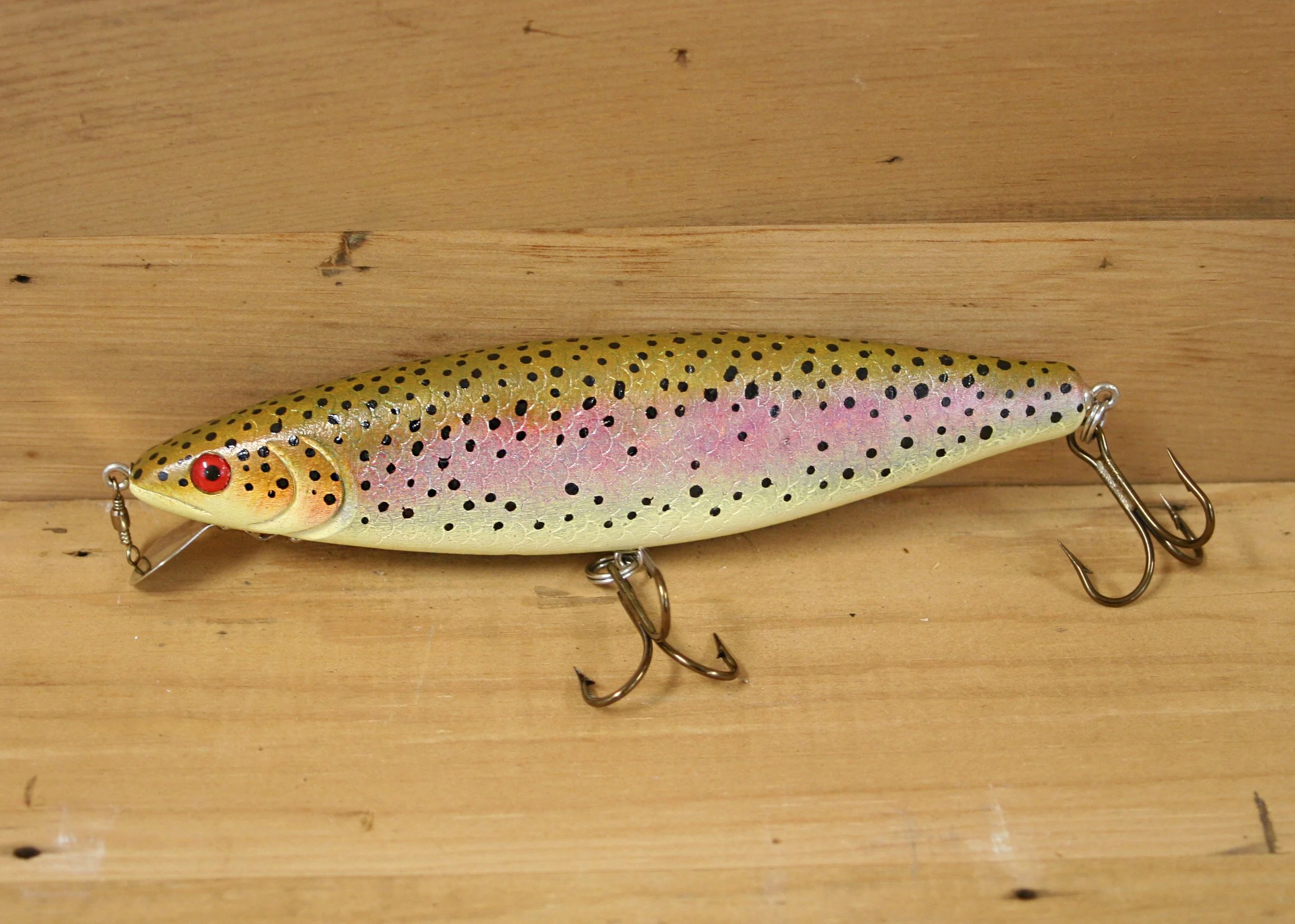 7" Hand Painted Surface Plug Lure by John Jensen 