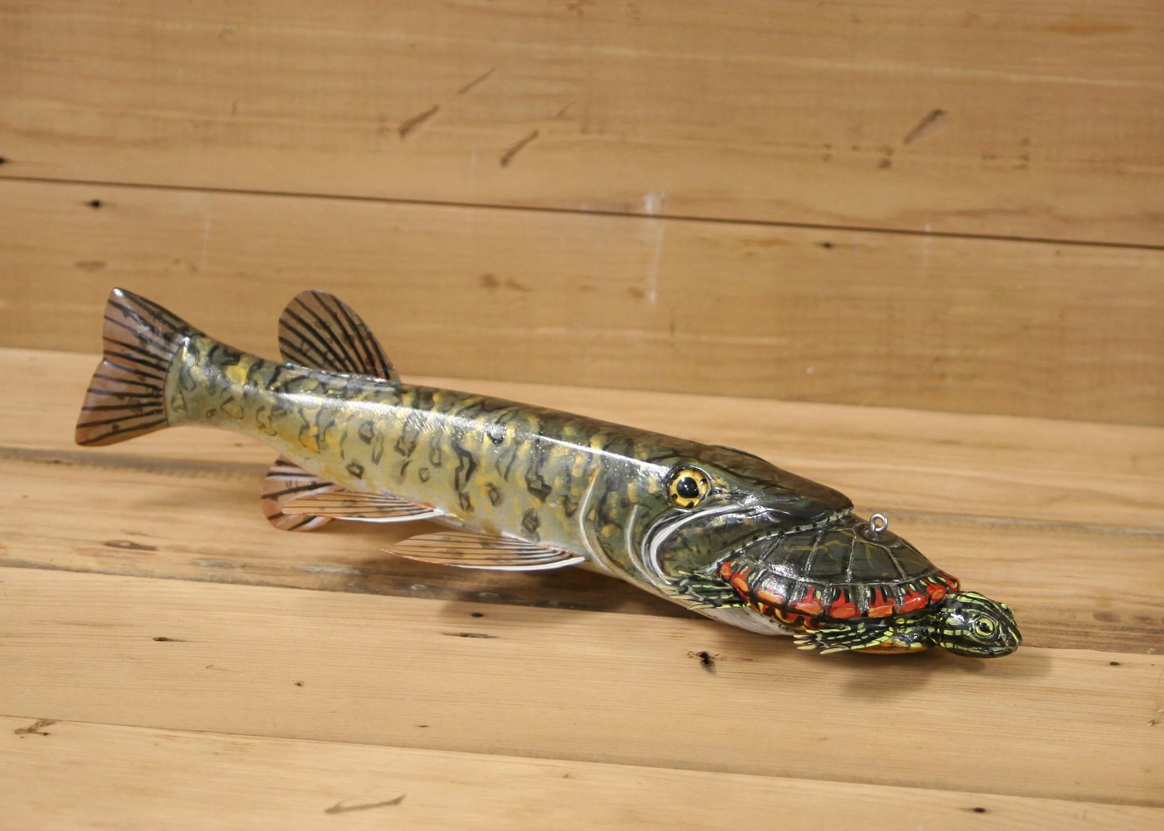 12" Folk Art Fish Decoy by Dean Steffen