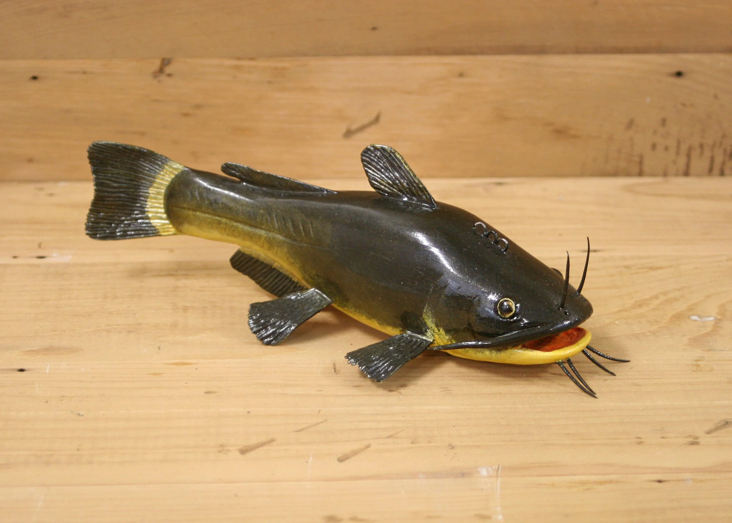 9" Hand Painted Bullhead by John Oman