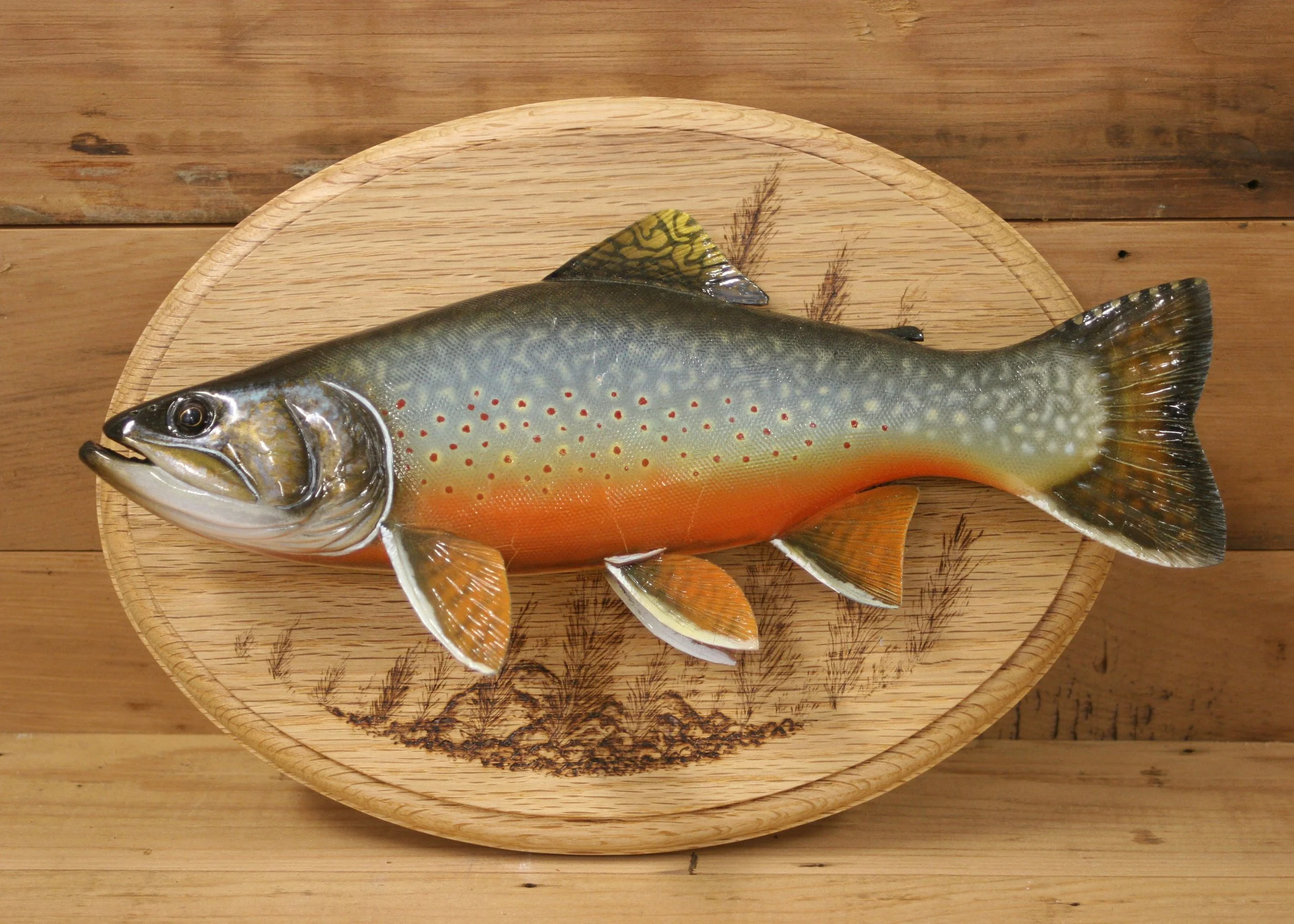 12" Trout Fish Plaque by Harley Ragan