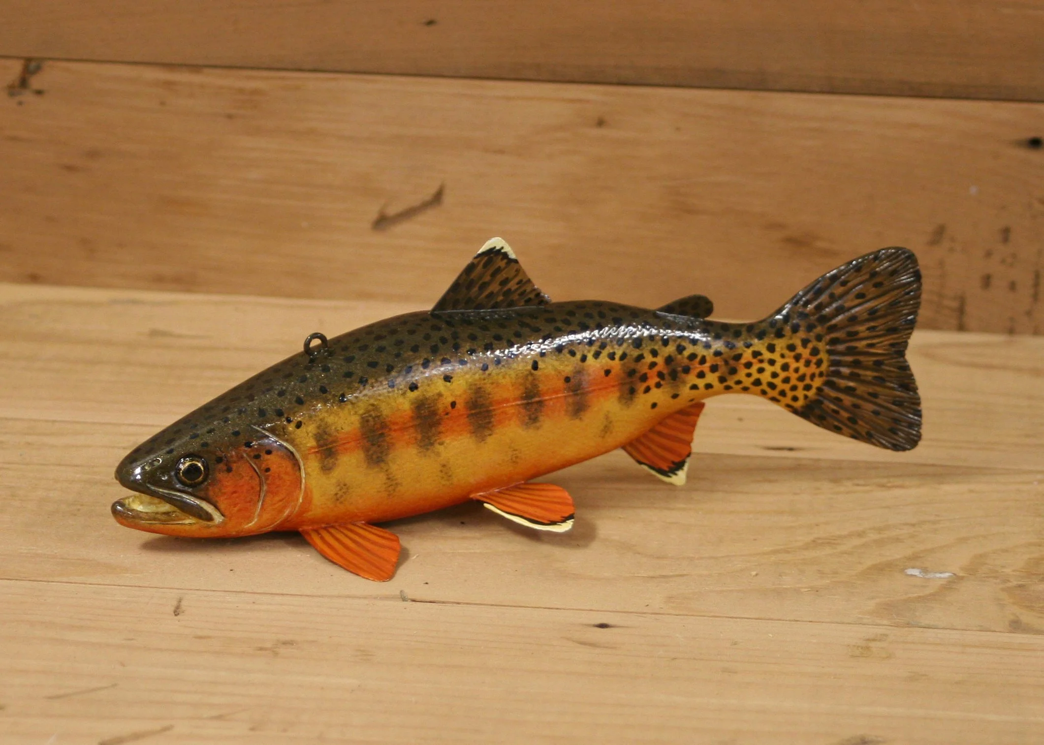 7" Hand Painted Golden Trout by Jacob Sazama
