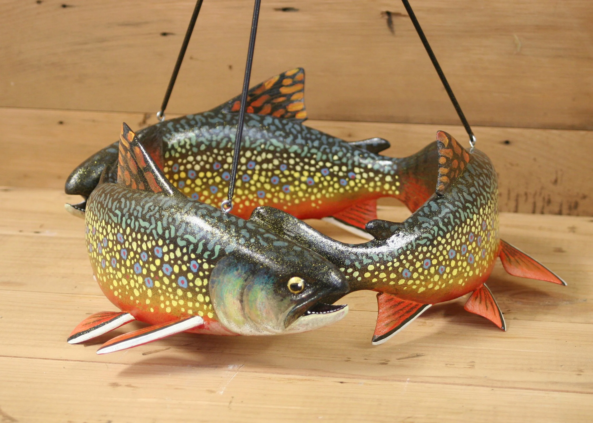 12" Folk Art Trout by Harry Phillips