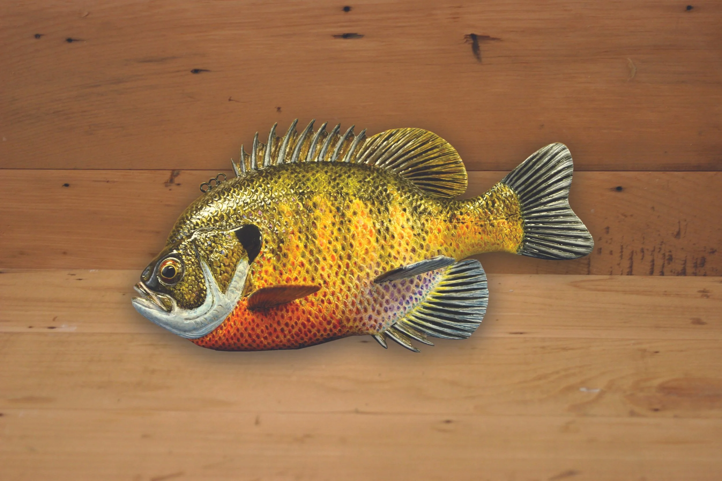 9" Hand Painted Sunfish by John Pususta