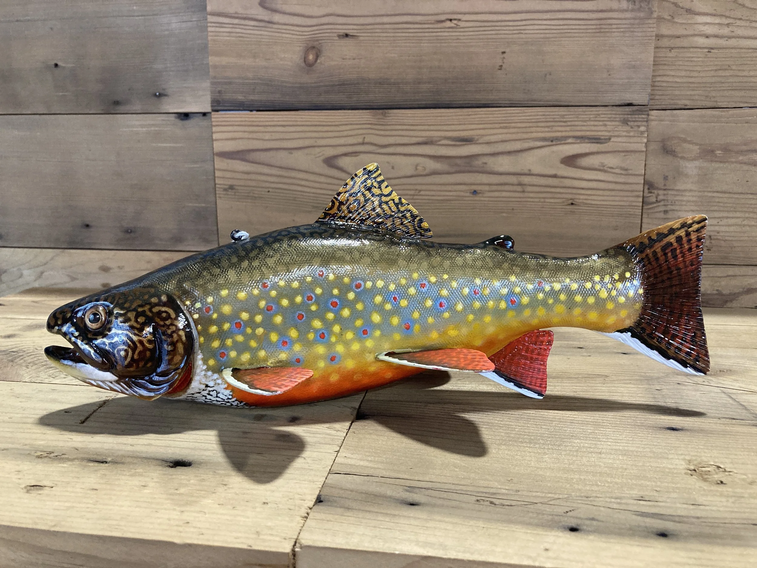 1st place World Cup of Fish Decoys: 12" Brook Trout by Harley Ragan