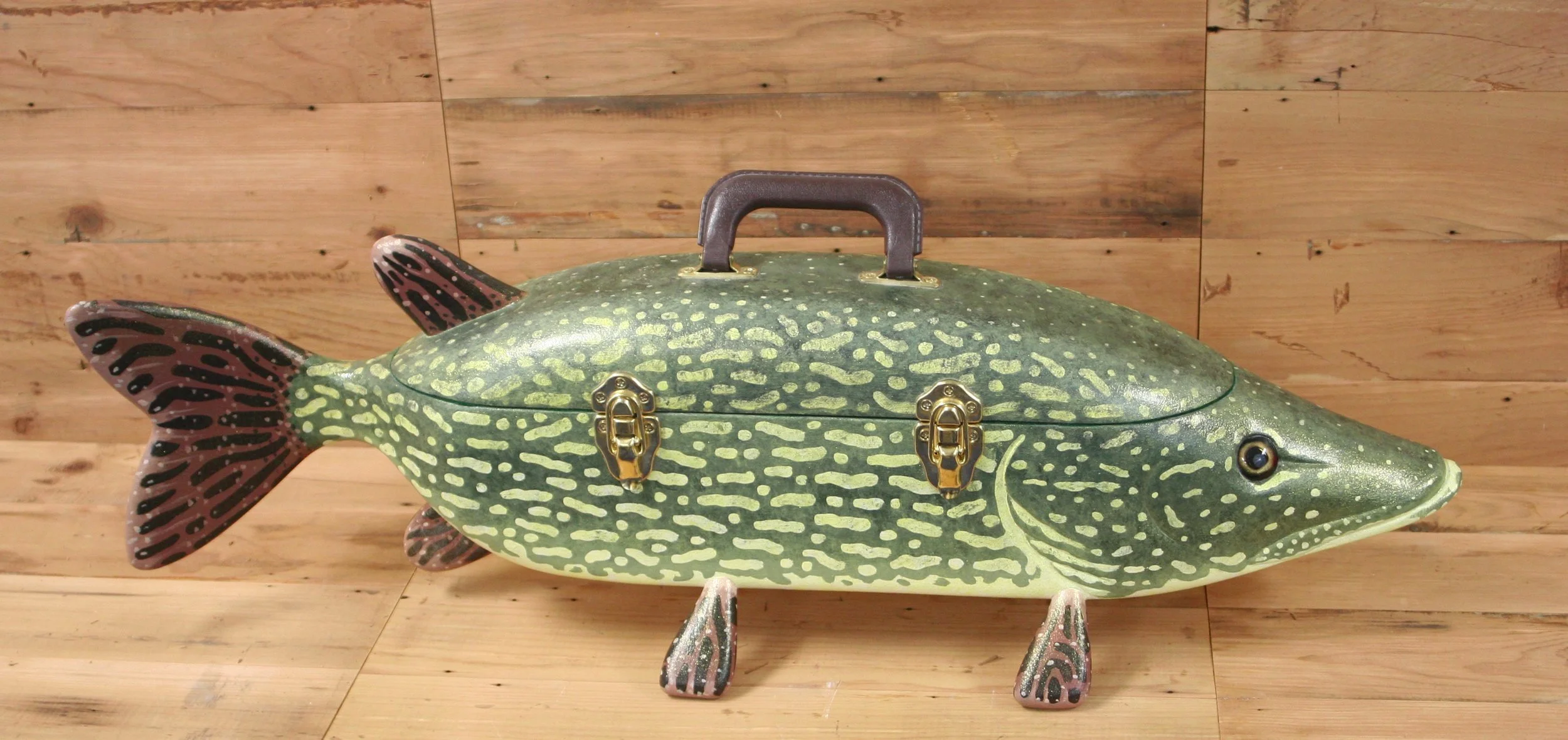 32" Northern Pike Decoy Box by Harry Phillips