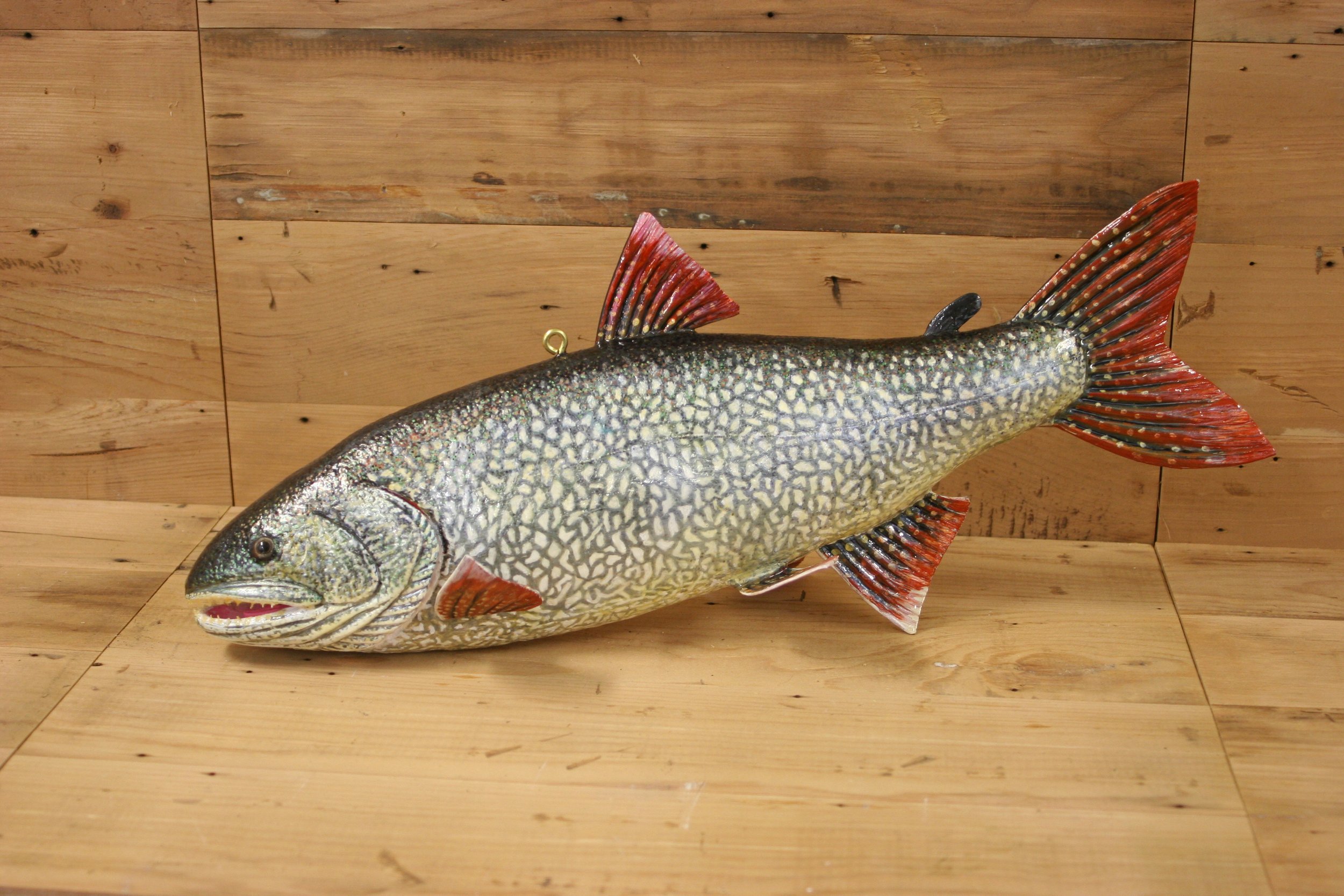 20" Hand Painted Lake Trout by Gary Kaminen