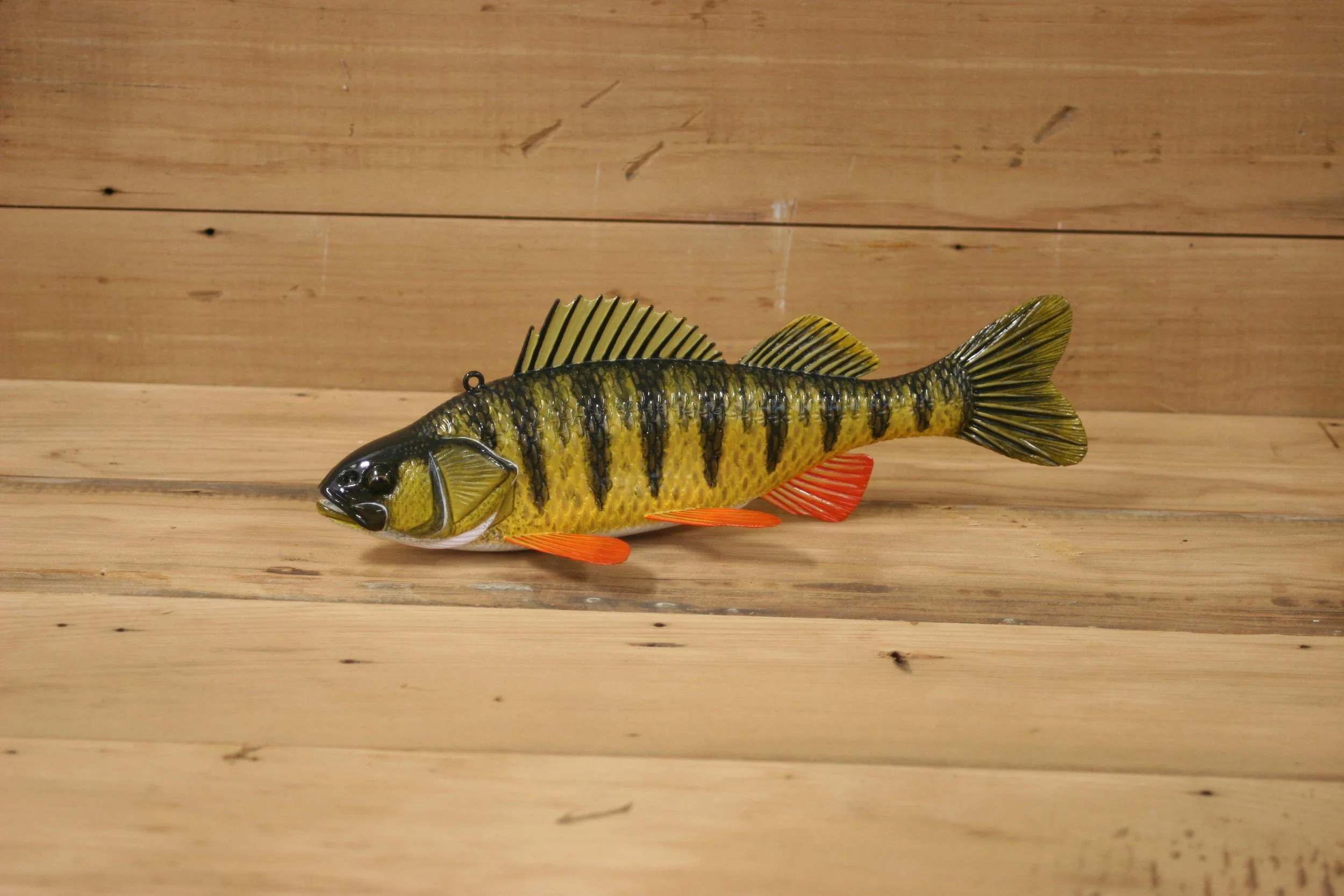 3rd Place: 10" Hand Painted Yellow Perch by Tony Sazama
