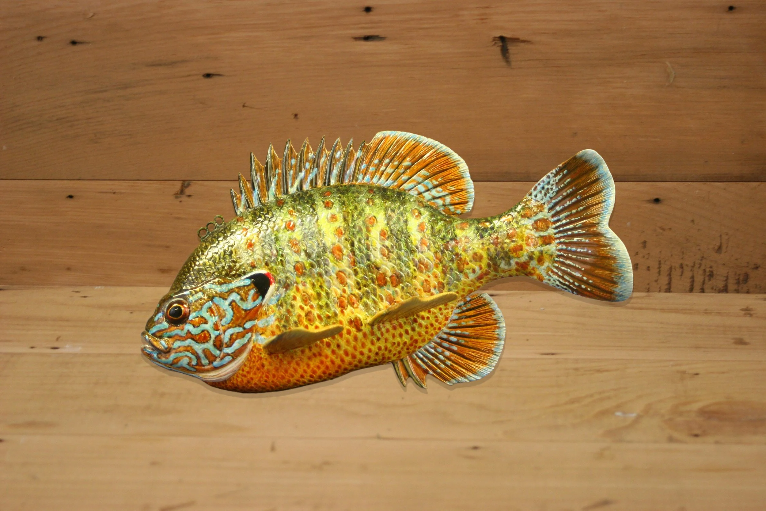 9" Hand Painted Pumpkinseed Sunfish by John Pususta