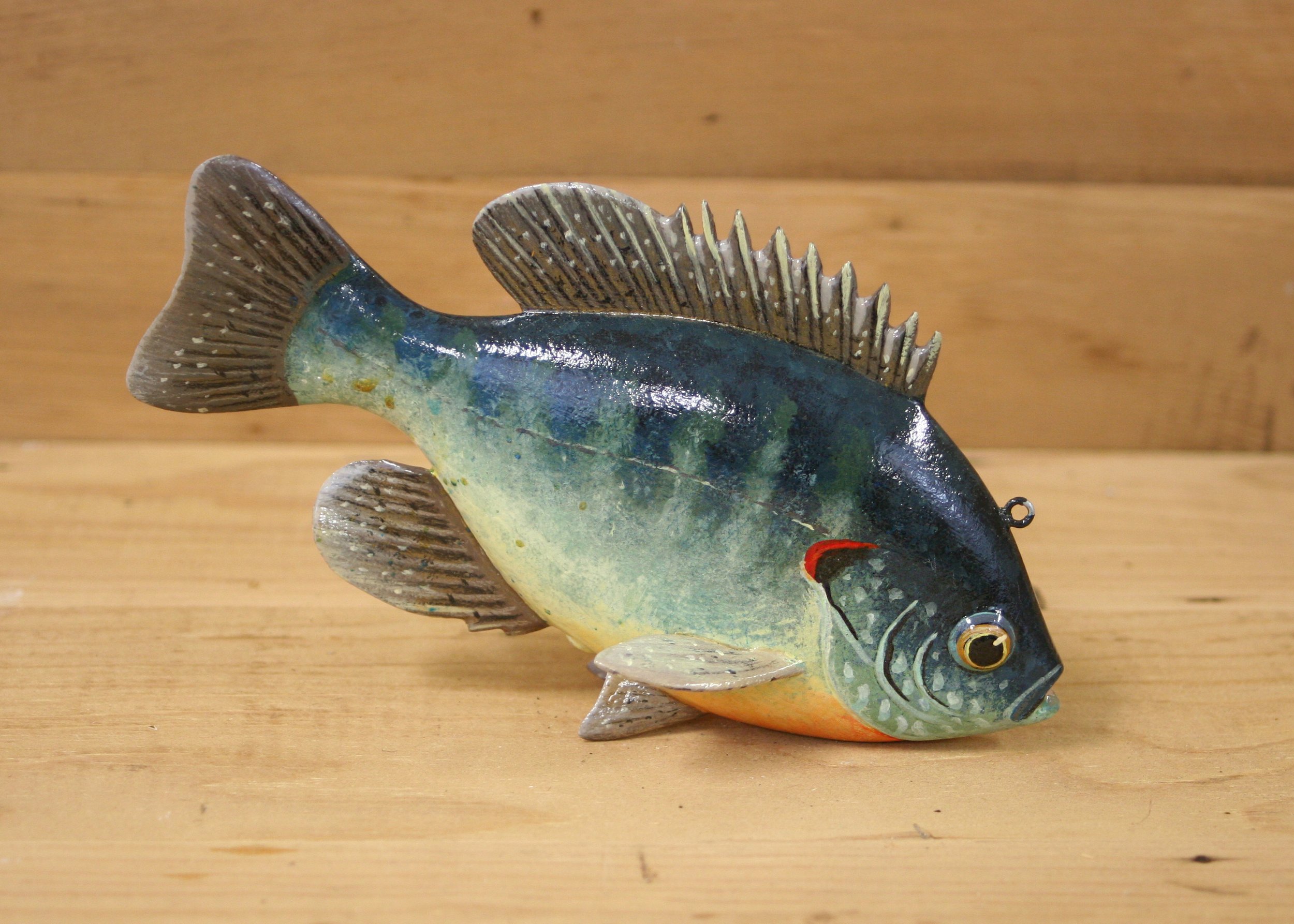 7" Hand Painted Red Ear Sunfish by Harry Phillips