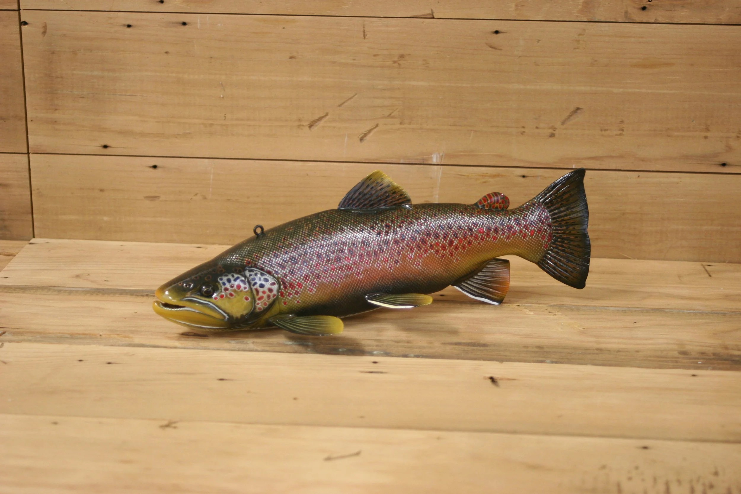 North American World Cup of Fish Decoys 2nd Place: 11" Brown Trout by Jacob Sazama