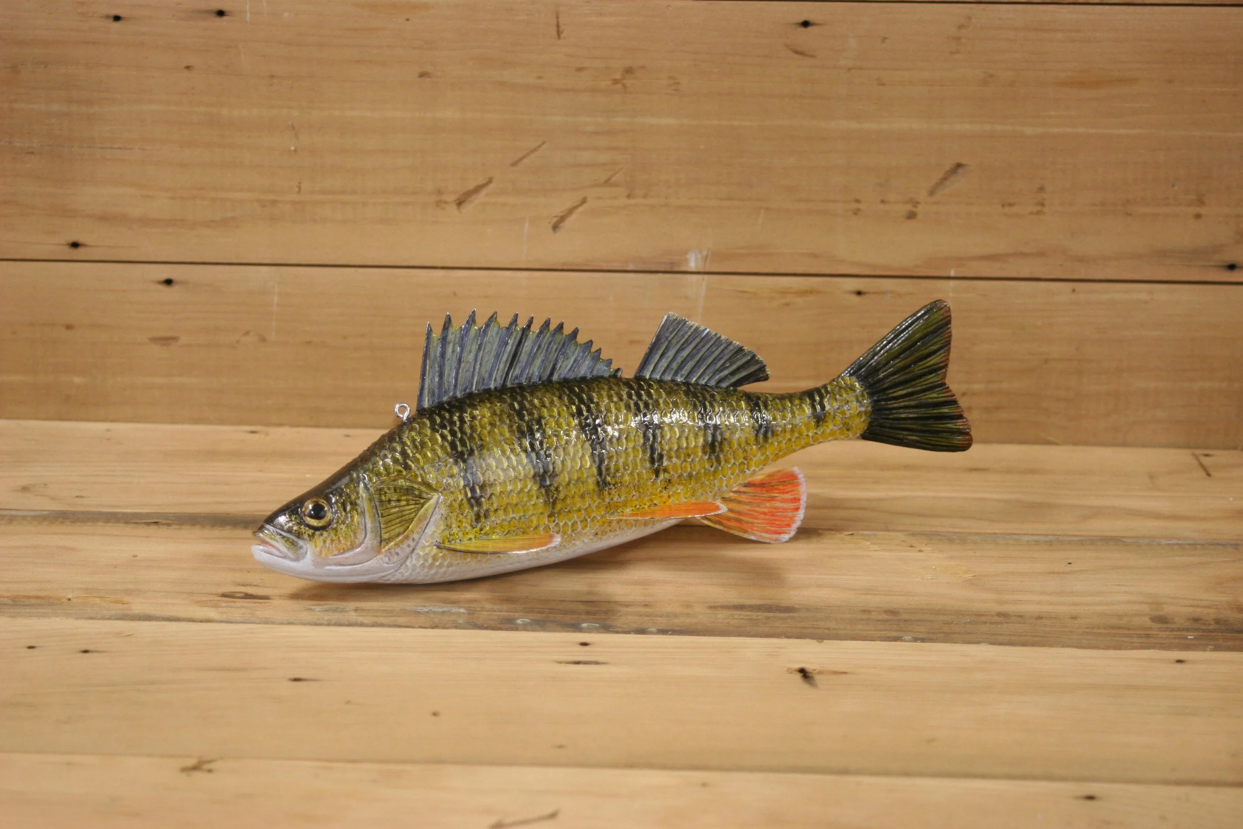 4th Place: 10" Hand Painted Yellow Perch by Brian Shellbetter