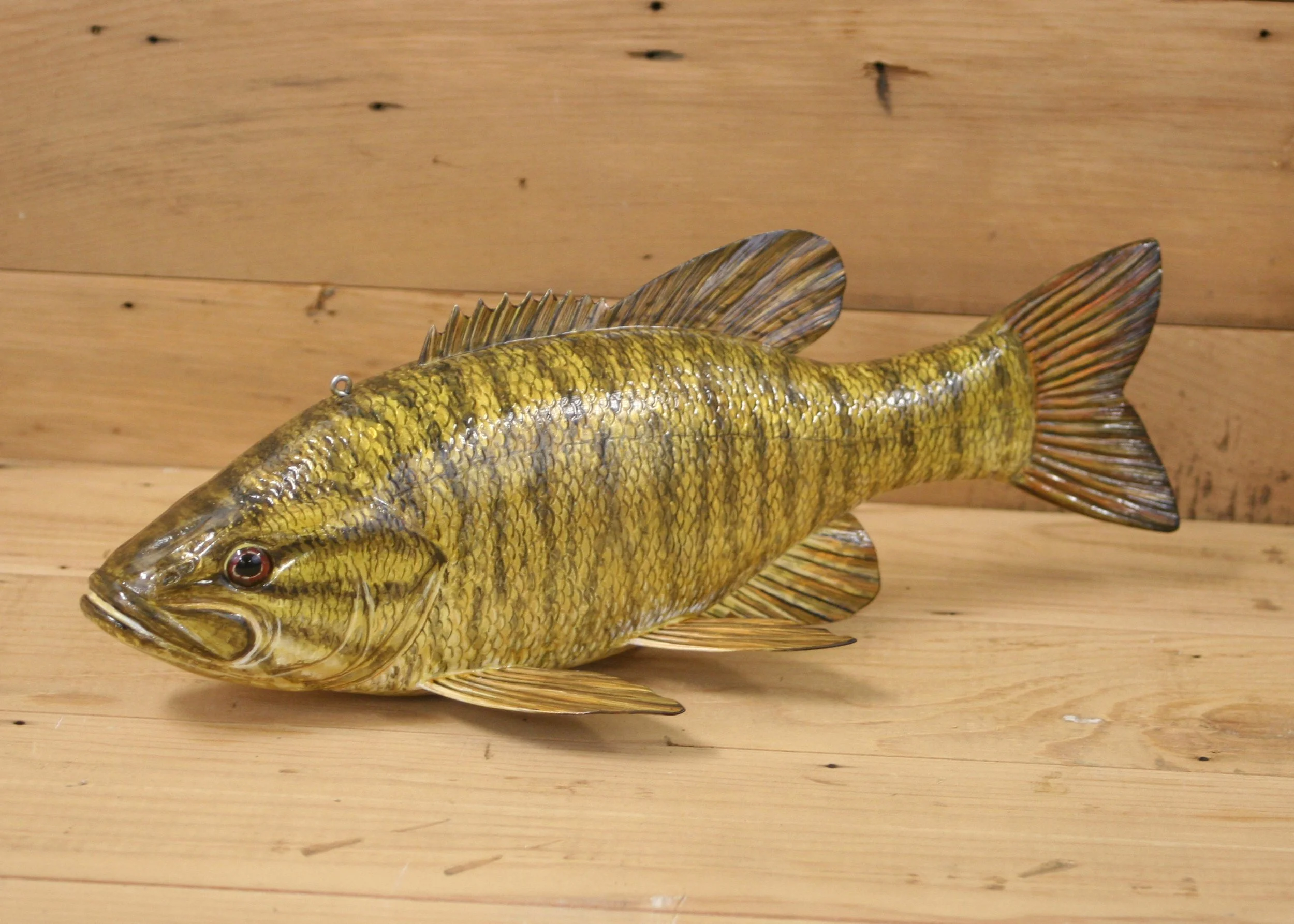 12" Hand Painted Smallmouth Bass by Dean Steffen