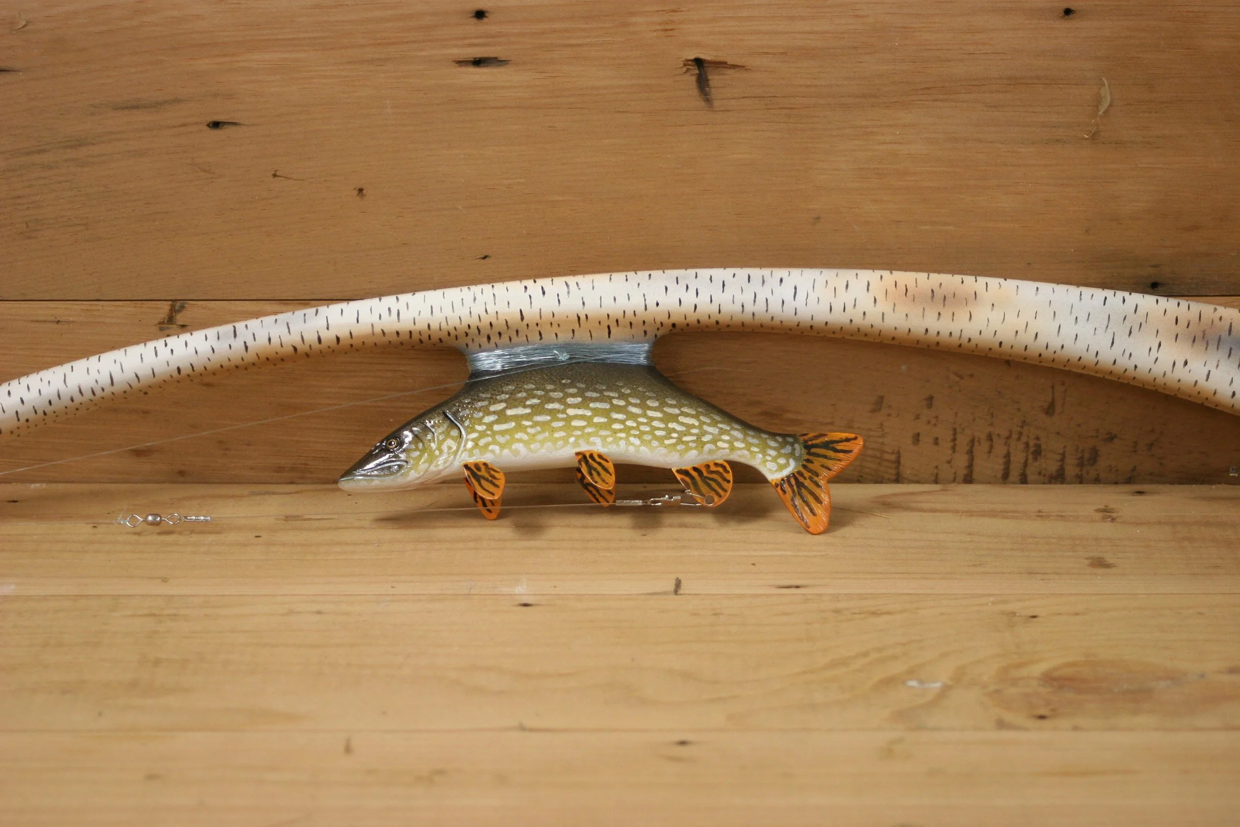 22" Decoy Jig Stick by Jacob Sazama (detail)