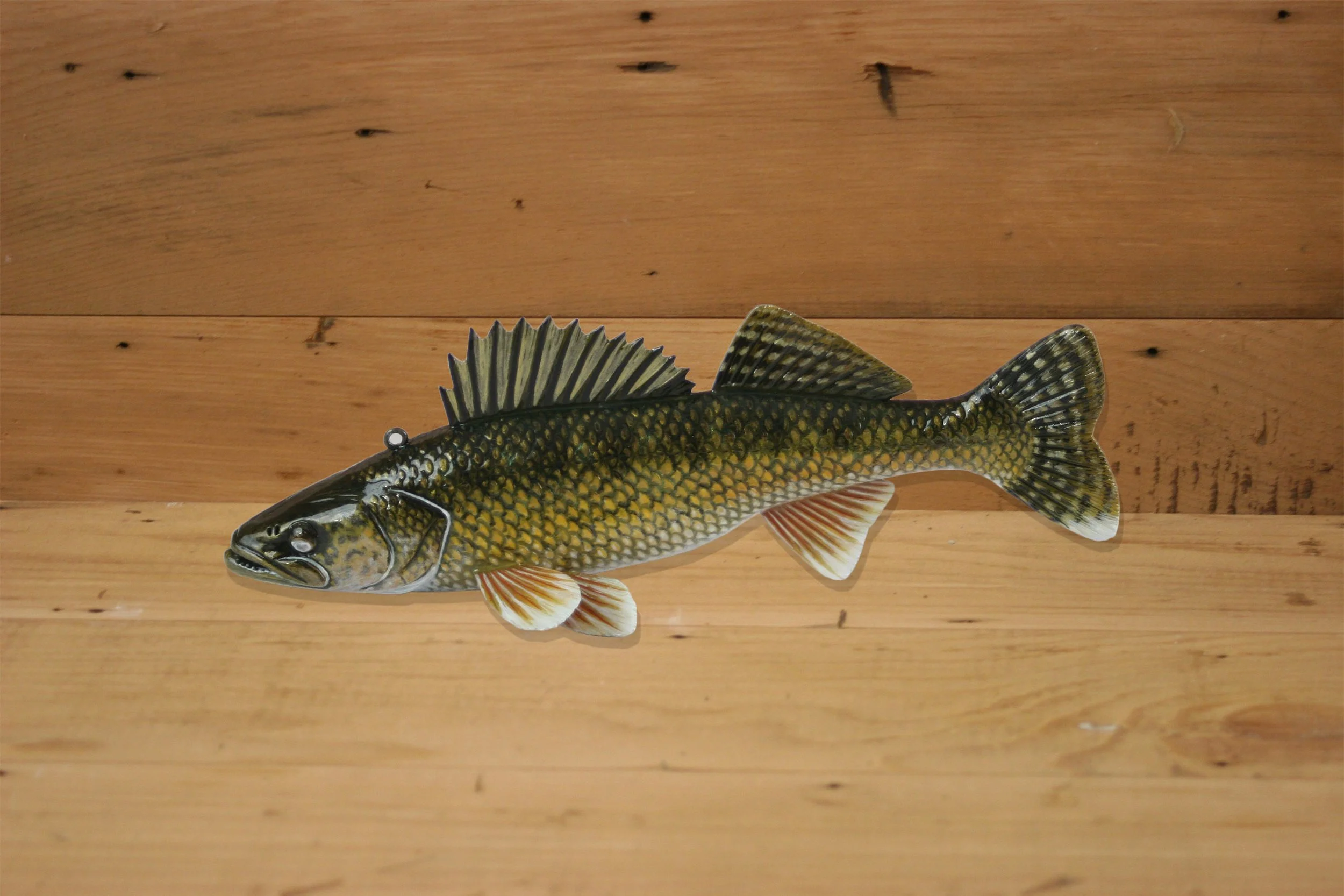 8" Hand Painted Walleye by Jacob Sazama
