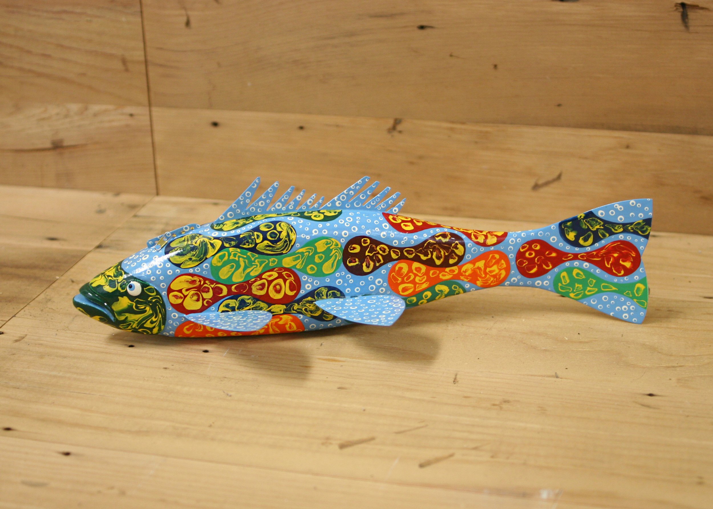 11" Folk Art Fish Decoy by Tim Spreck