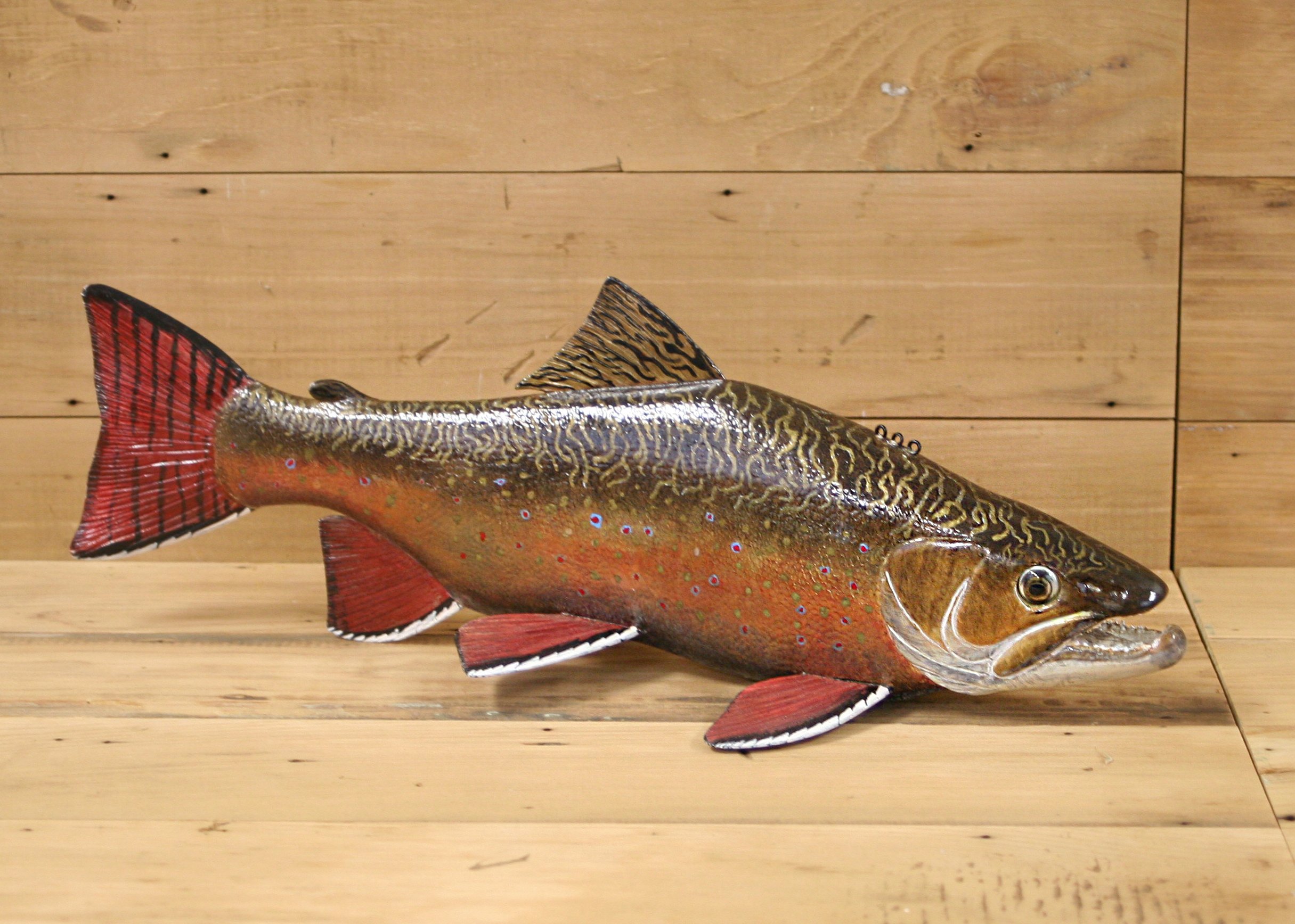 17" Hand Painted Brook Trout by Gary Hull