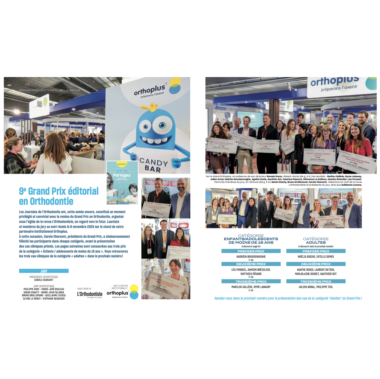 9e Grand Prix Éditorial en Orthodontie — Journées de l'Orthodontie, Paris 8 novembre 2025